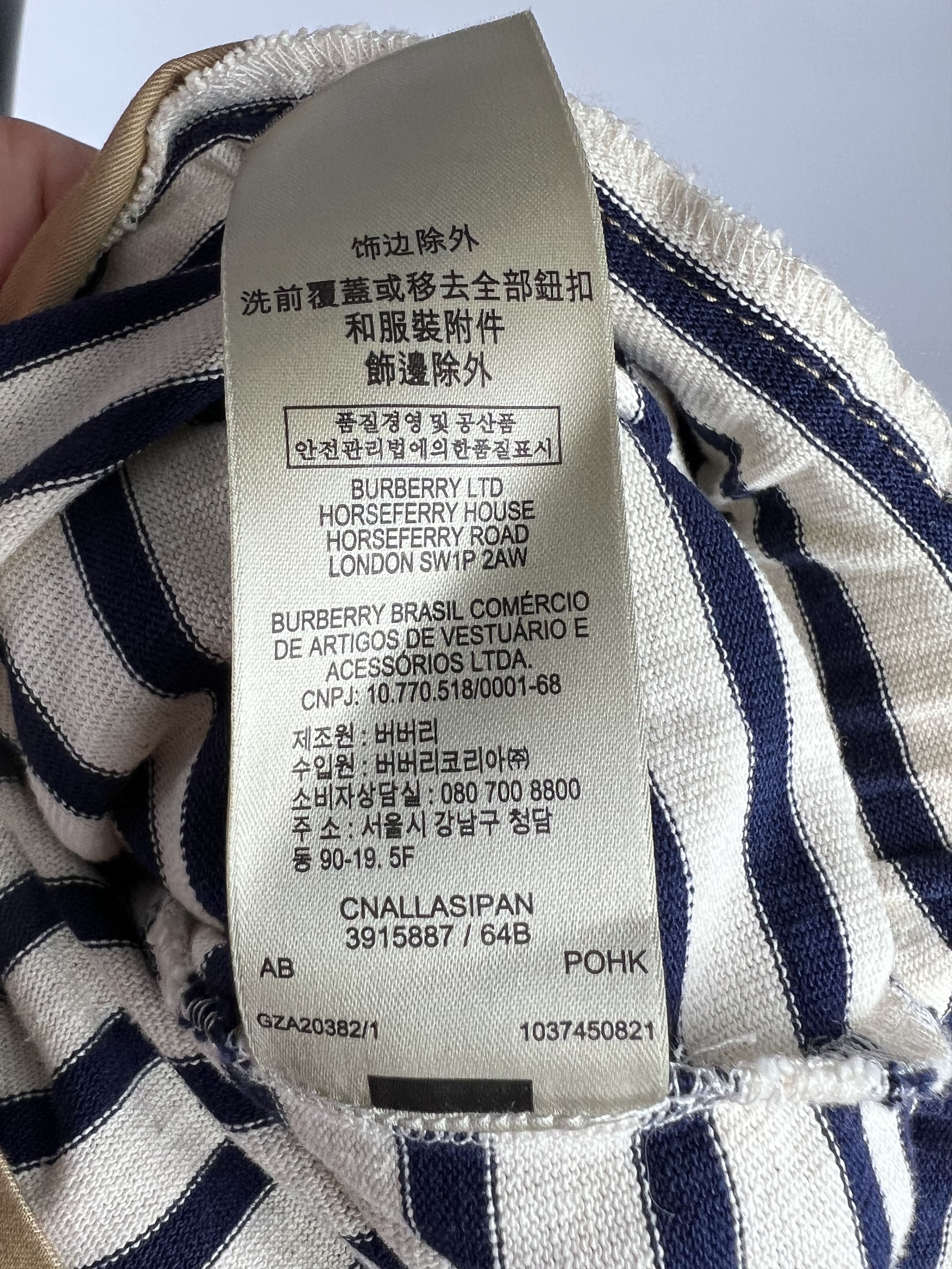 Burberry Burberry Brit Striped Belted Cotton Dress Size XS Size XS / US 0-2 / IT 36-38 - 10 Thumbnail