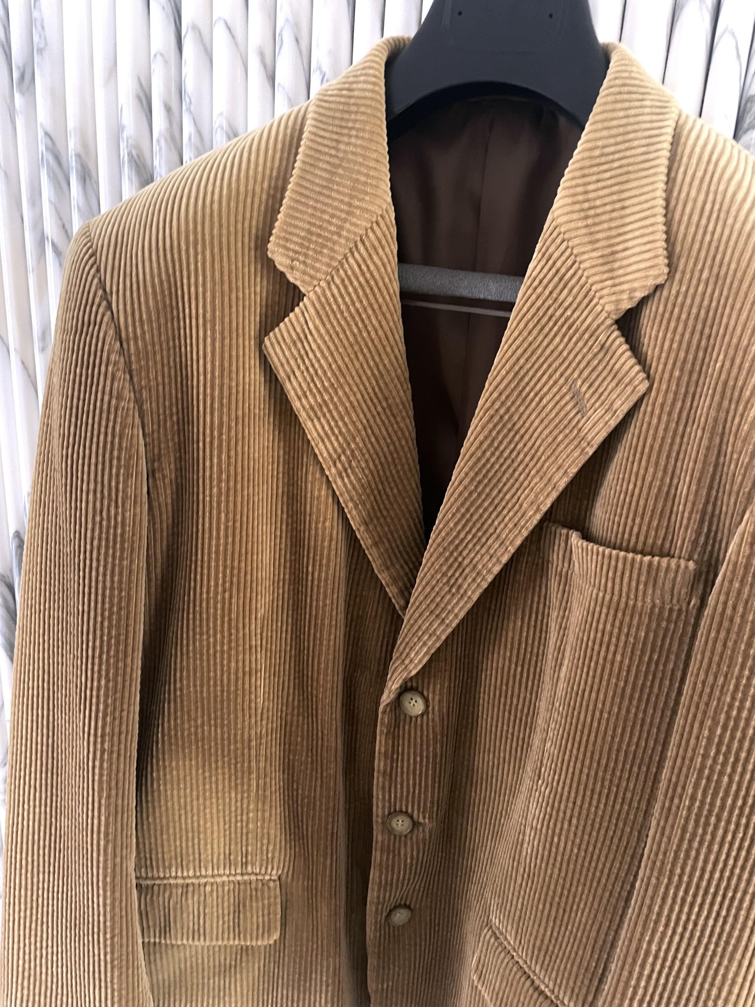 Vintage SLOUCHY BOXY BLAZER IN BEIGE CORDUROY Size 50R - 8 Thumbnail
