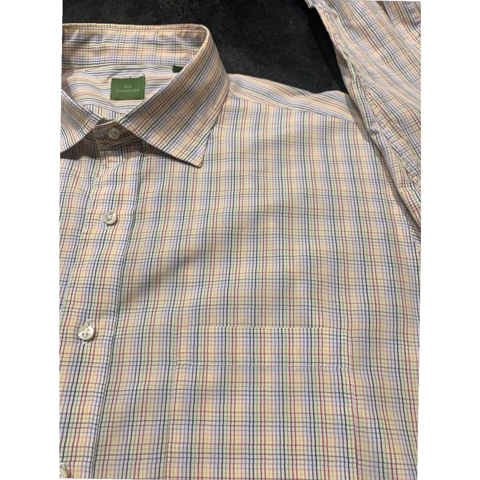Sid Mashburn Oxford Men's XL Long Sleeve Button Up Striped Multicolor Shirt Size US XL / EU 56 / 4 - 4 Thumbnail