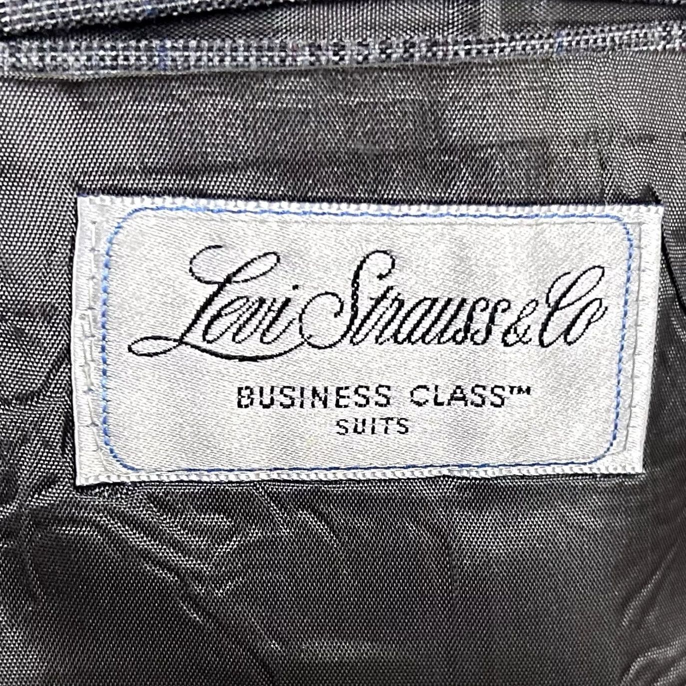 Levi's VINTAGE Levi's Struass 42R Sport Coat Wool Gray Glen Plaid Two-Button Single-Breasted Notch Lapel Formal Mens Reg Size US XS / EU 42 / 0 - 3 Thumbnail