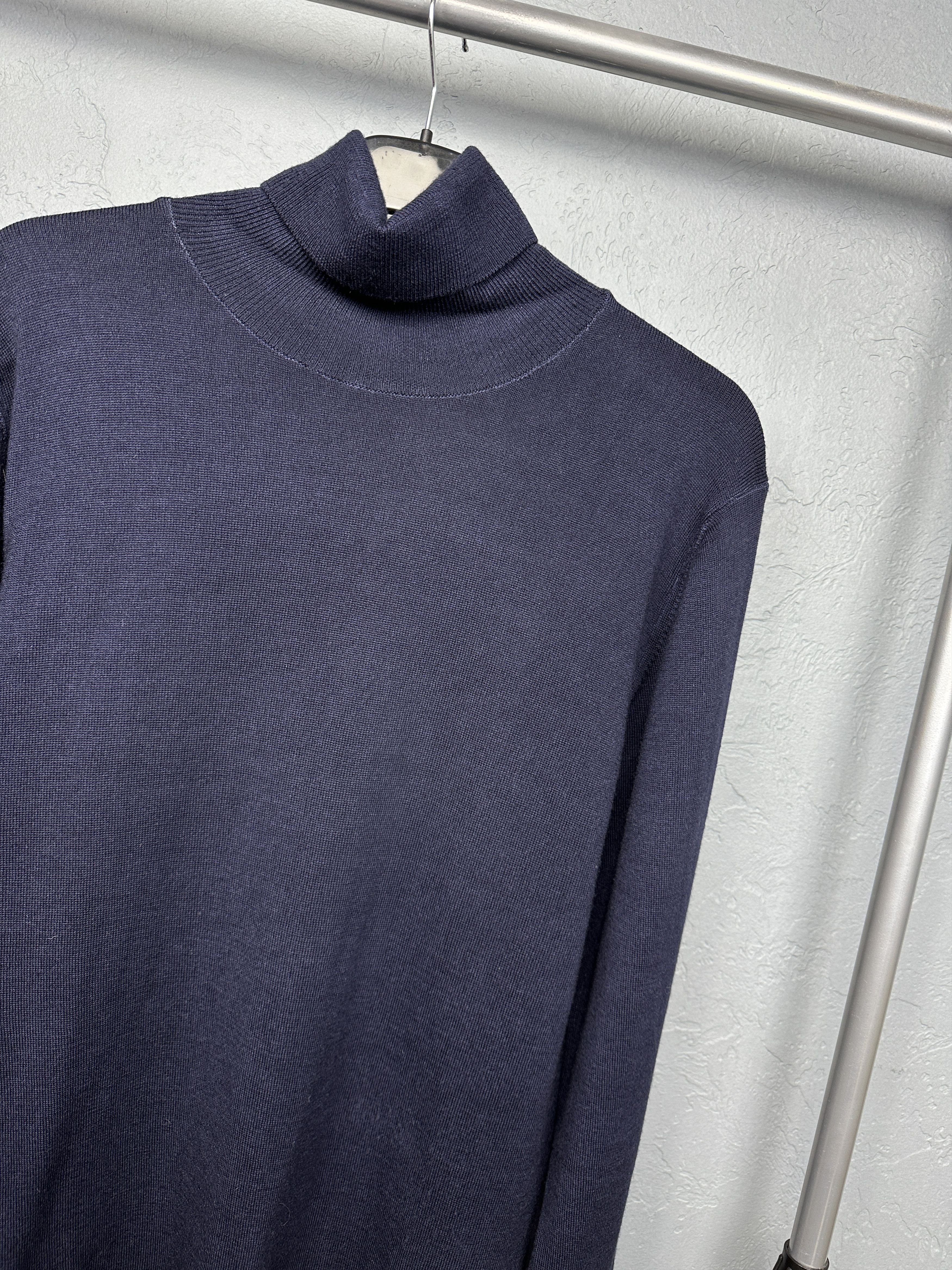 Toscano Maglificio Toscano Mens High Turtle Neck Wool Sweater Size US M / EU 48-50 / 2 - 2 Thumbnail