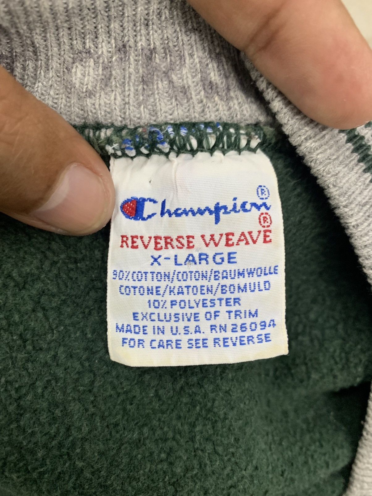 Champion × Vintage Vtg Champion Reverse Weave Big Logo Embroidered Sweatshirt Size US XL / EU 56 / 4 - 18 Thumbnail