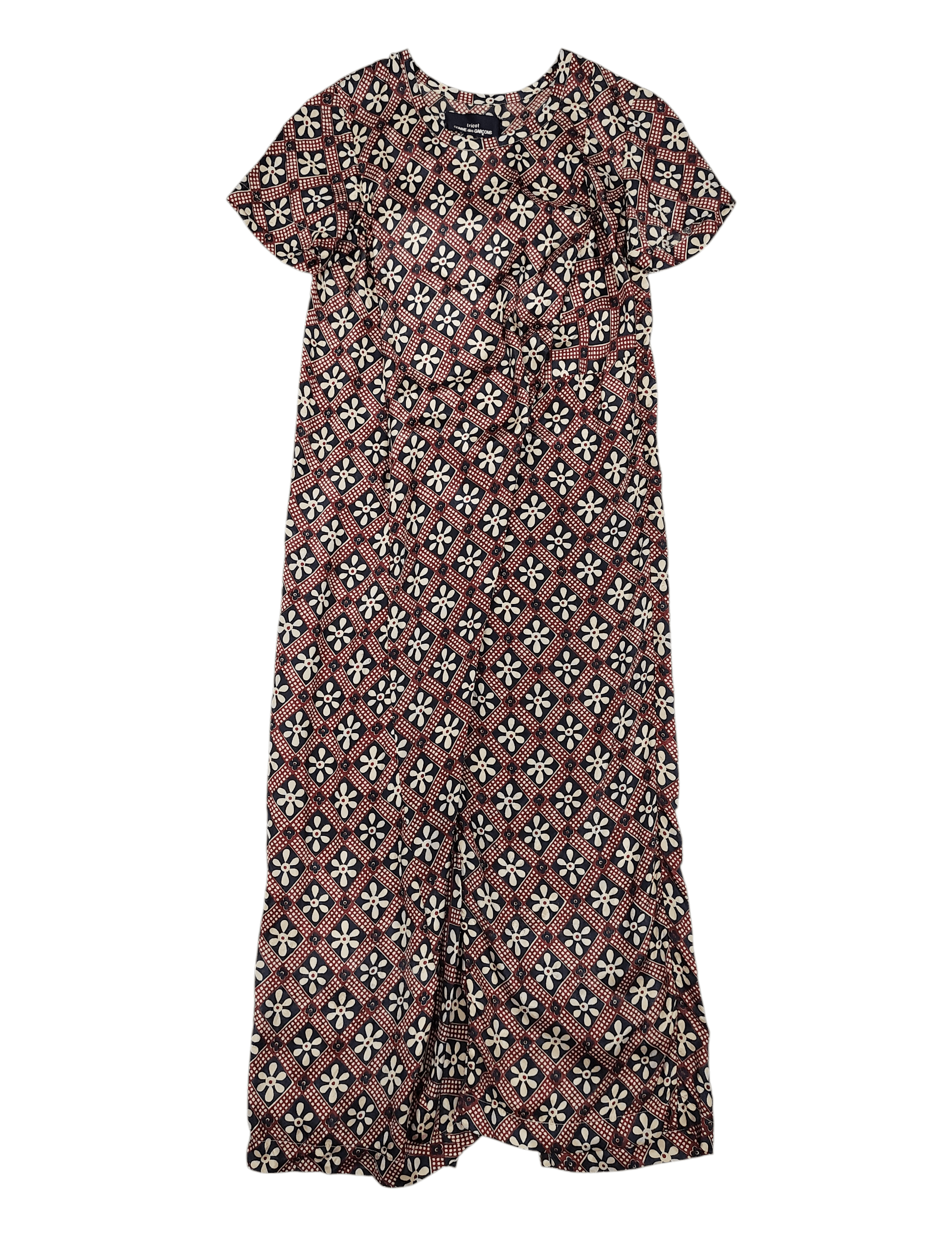 Tricot Comme des Garcons AD97 Tricot CDG- Asymmetric Draped Floral Geometric Dress Size M / US 6-8 / IT 42-44 - 6 Thumbnail