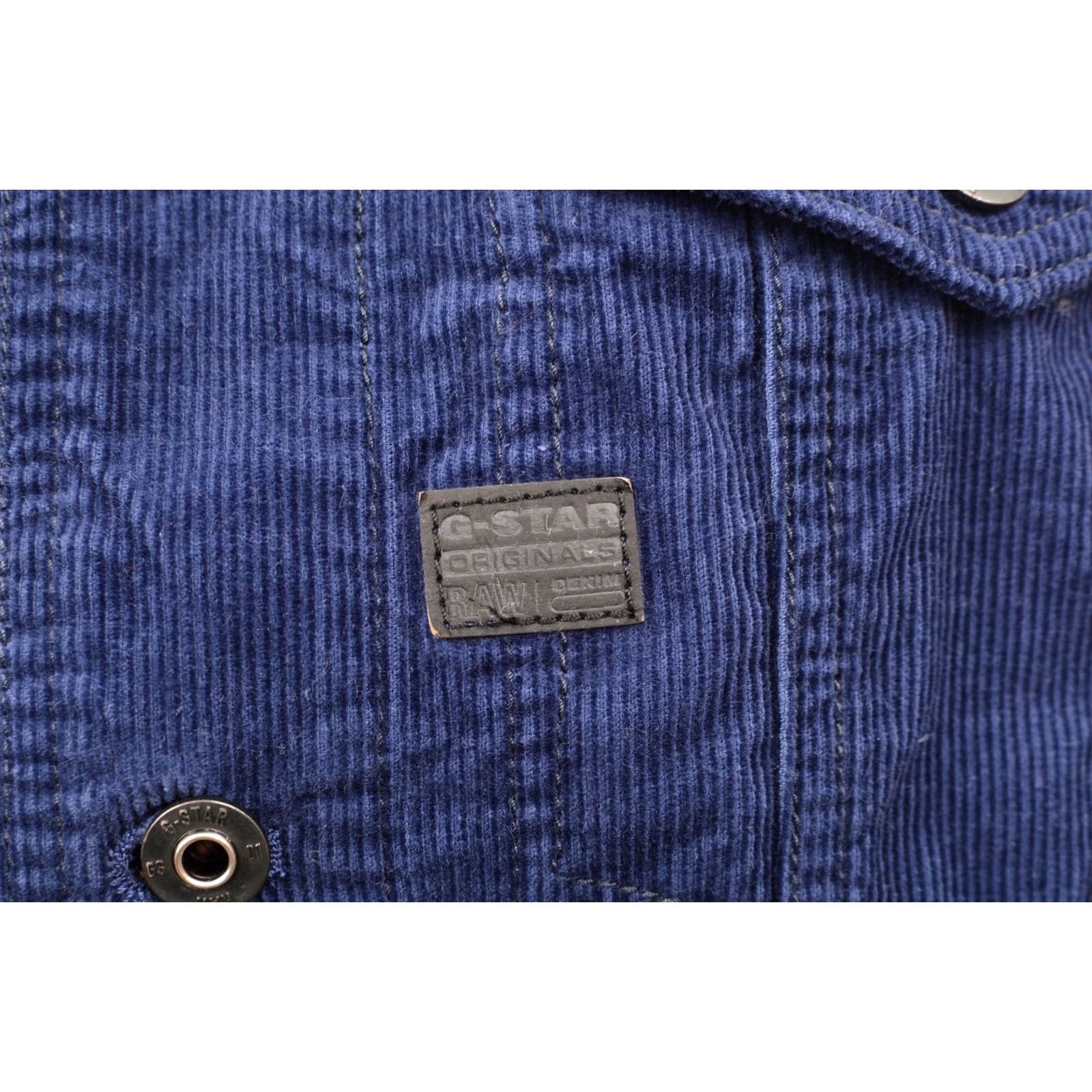 G-Star G-Star Raw D-Staq Slim Jkt Corduroy Cord Jacket DDP Size L Blue Mens Jacket Size US L / EU 52-54 / 3 - 3 Thumbnail