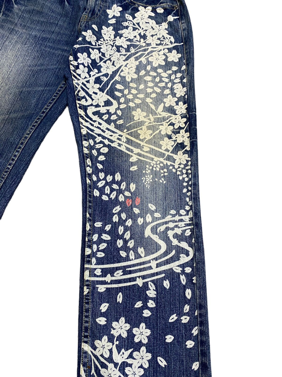 If Six Was Nine Rare Design Vintage Japanese Brand Sukajan Jeans 1990s Size US 30 / EU 46 - 5 Thumbnail
