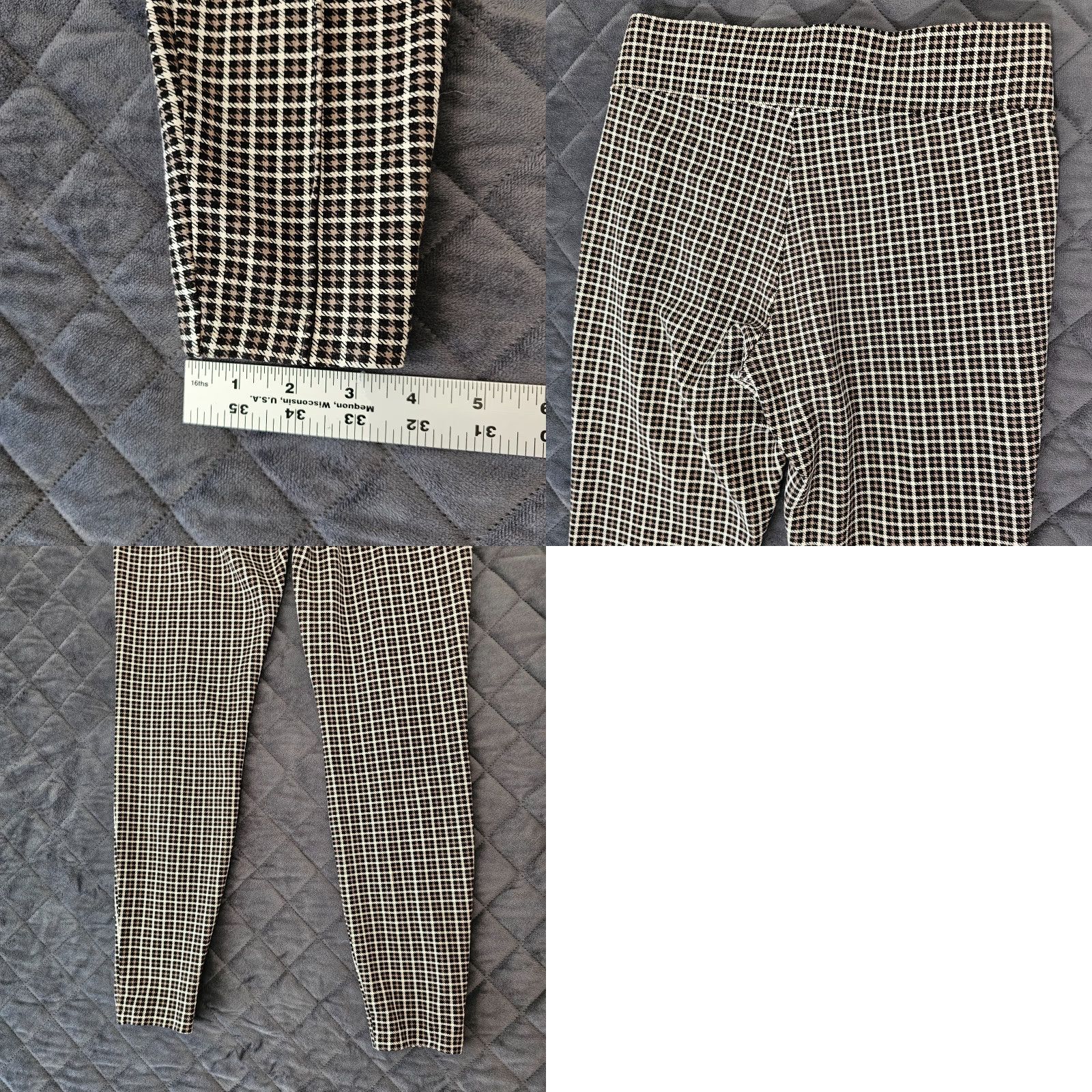 Old Navy OLD NAVY Houndstooth Women's S Pants Skinny Ankle Ponte Brown Size 28" / US 6 / IT 42 - 8 Thumbnail