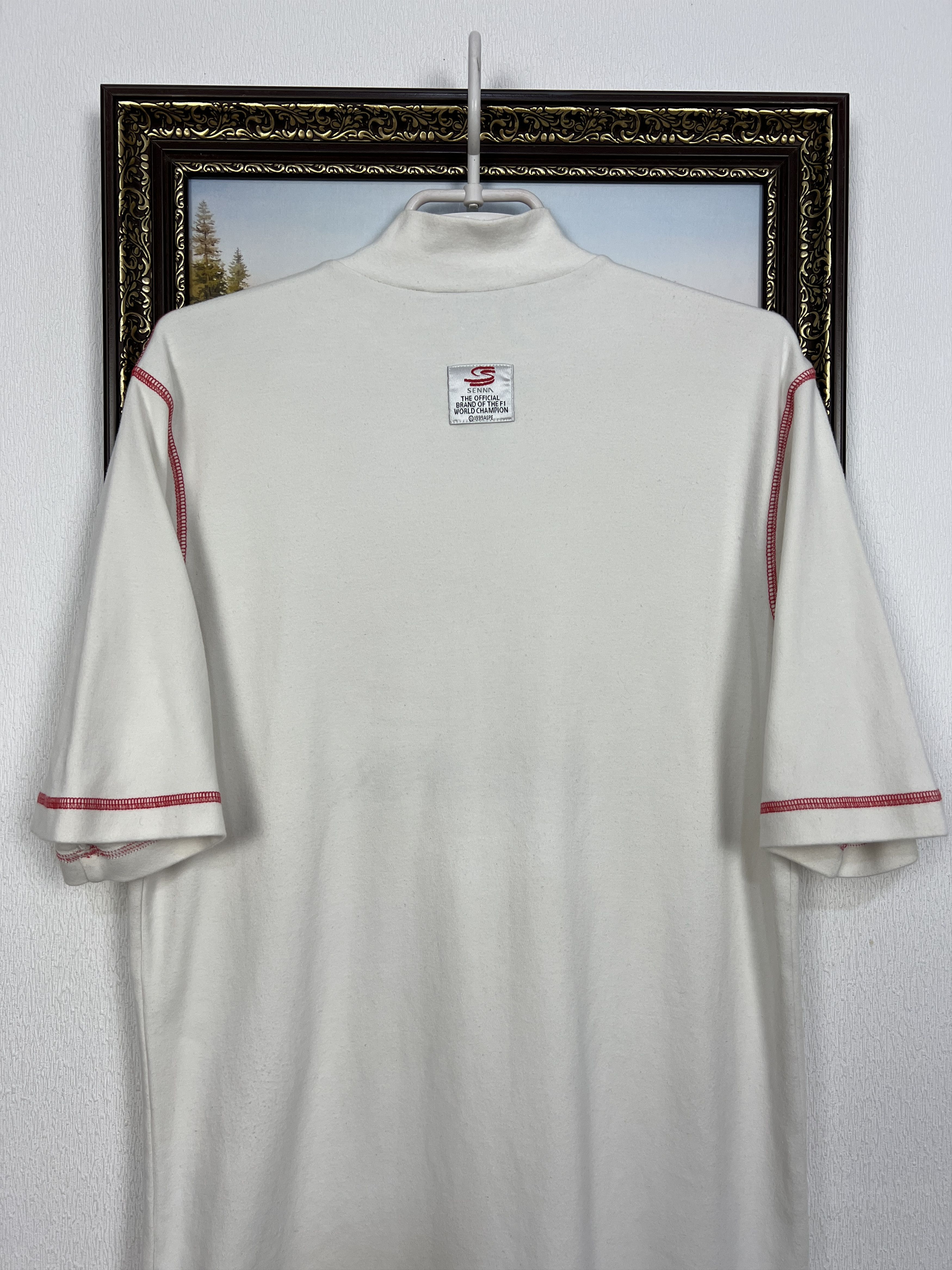 Vintage Ayrton Senna Big Logo F1 Racing Brazil Legend Shirt Jersey Size US L / EU 52-54 / 3 - 9 Thumbnail