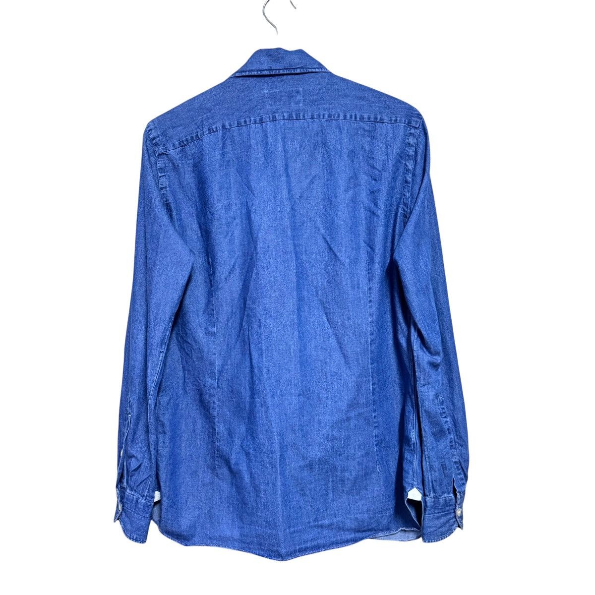 Luigi Borrelli Luigi Borrelli Luxury Vintage Denim Sailor Shirt Size US M / EU 48-50 / 2 - 2 Thumbnail