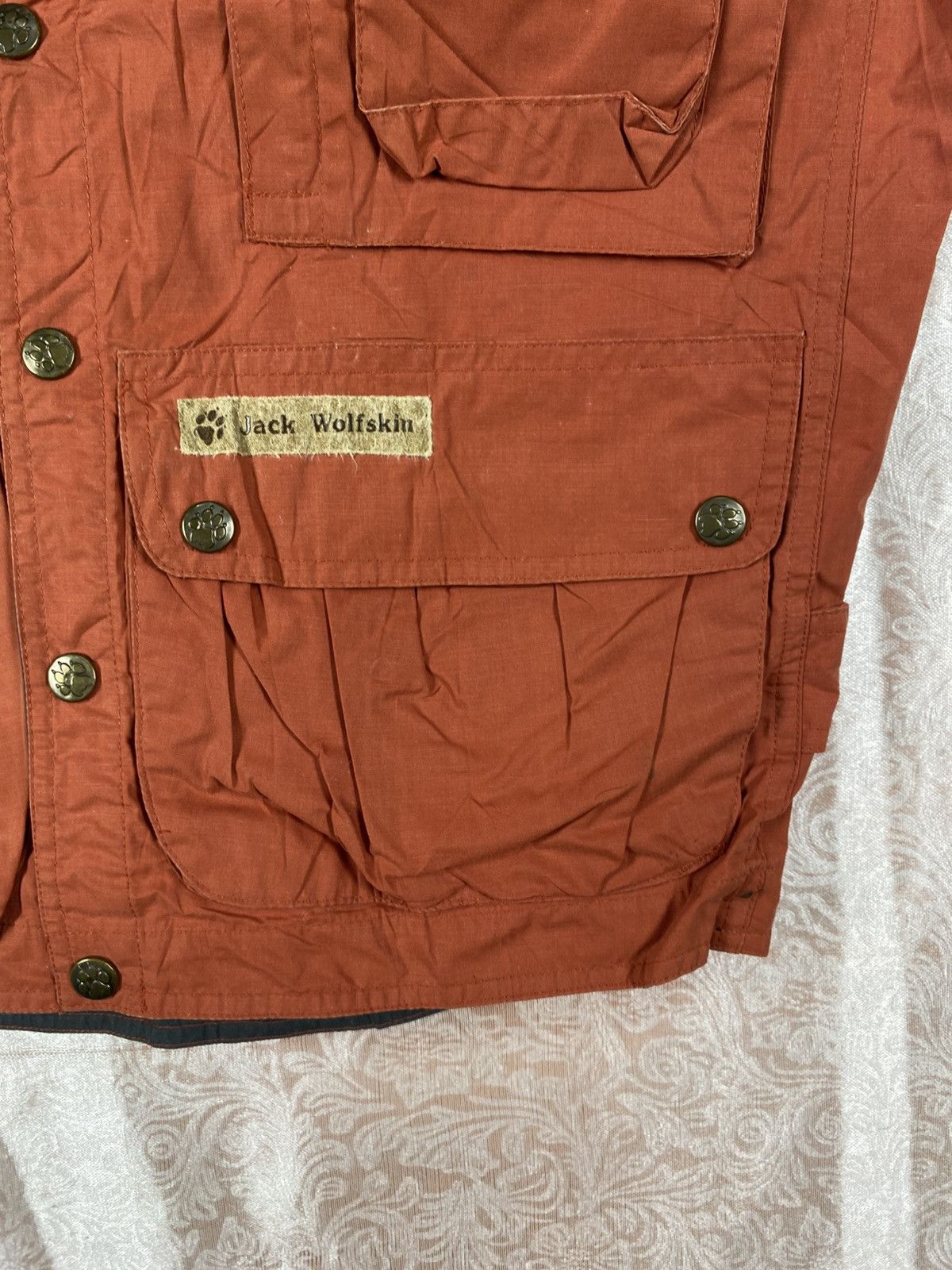Jack Wolfskin Vintage Jack Wolfskin Utility Vest Burnt Orange Multi Pocket Size US M / EU 48-50 / 2 - 6 Thumbnail
