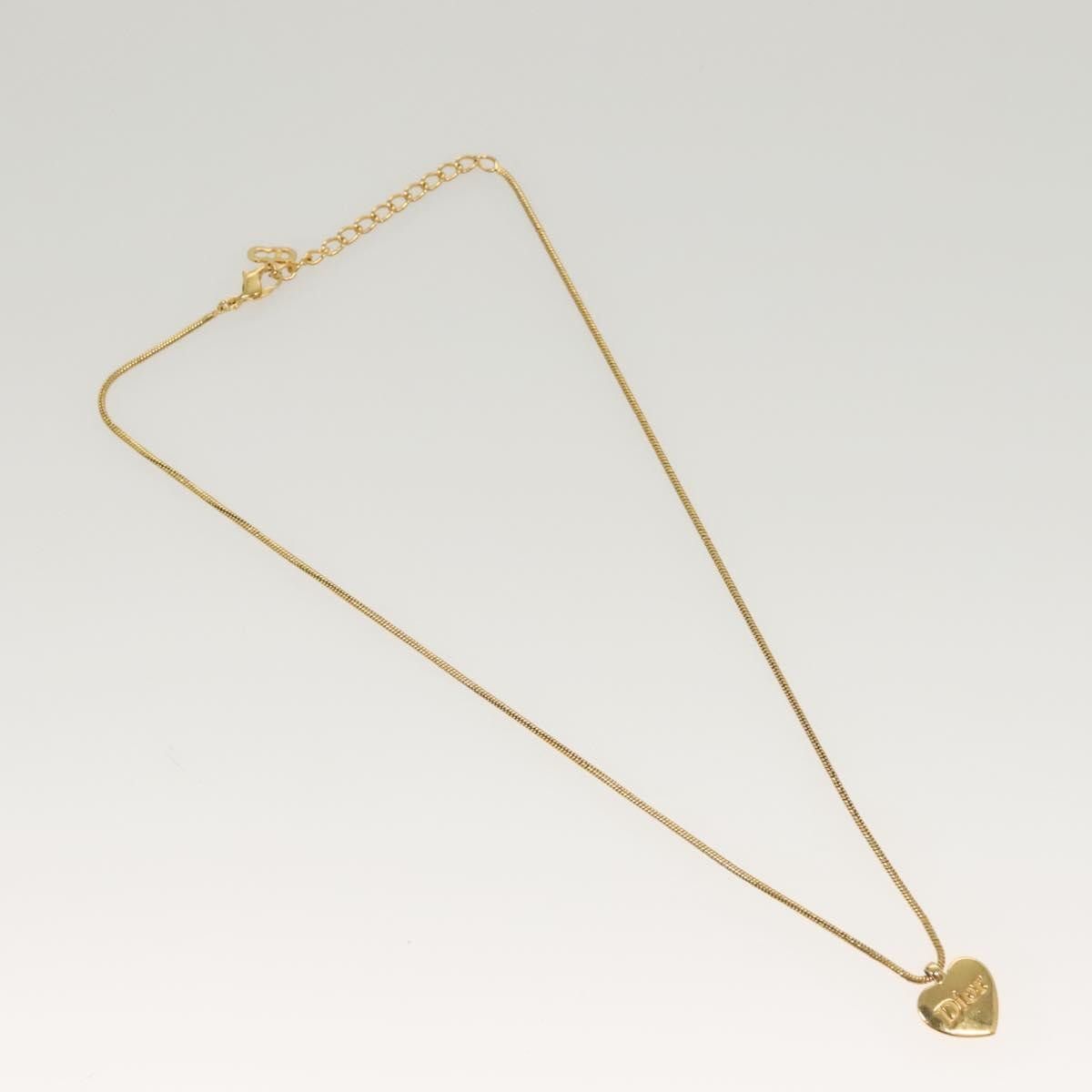 Dior Christian Dior Logo Heart Pendant Necklace Metal Size ONE SIZE - 1 Thumbnail
