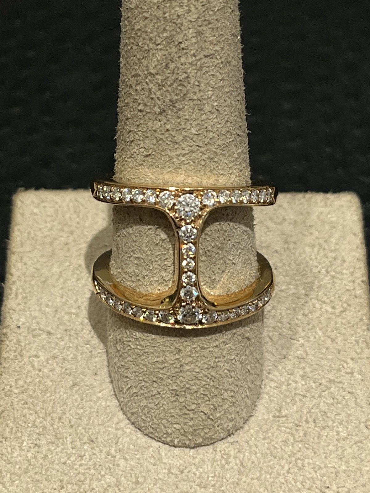 Hoorsenbuhs Hoorsenbuhs Phantom Ring - 18K Rose Gold with Pavé Diamonds Size ONE SIZE - 3 Thumbnail