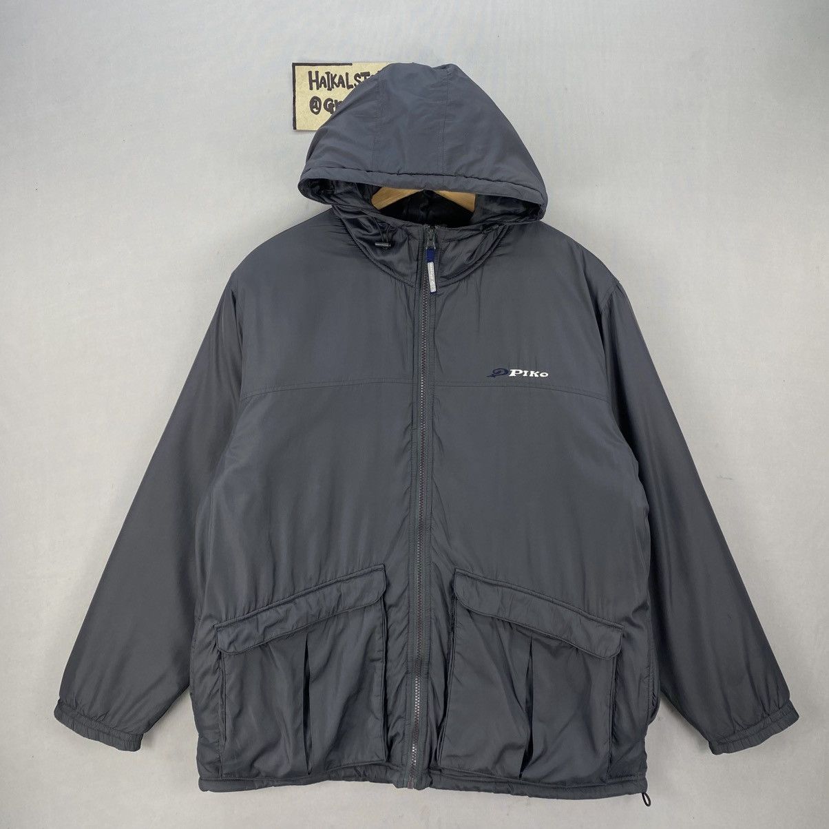 Japanese Brand Piko Puffer Jacket with Hood - Vintage Style Size US L / EU 52-54 / 3 - 1 Thumbnail