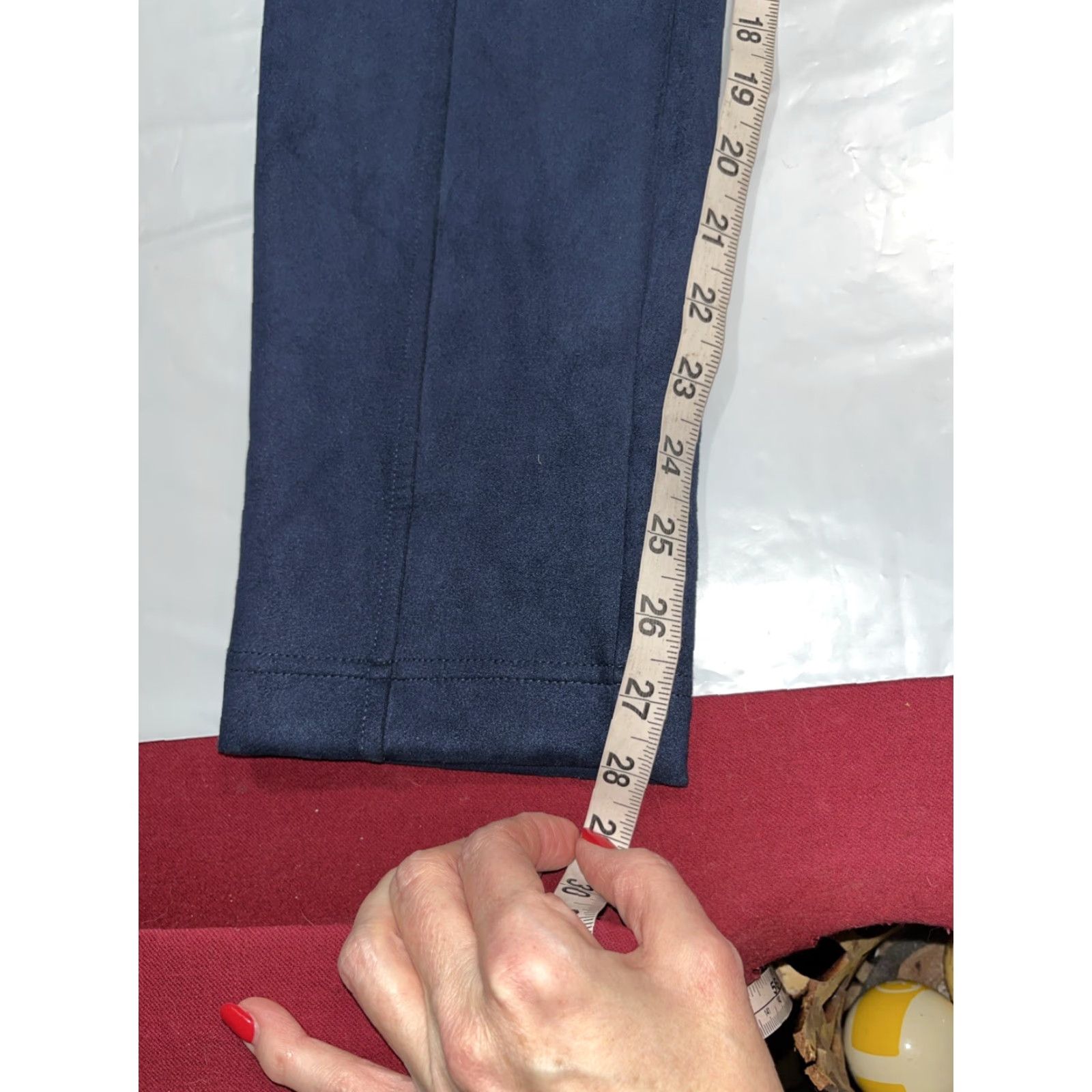 Andrew Marc Andrew Marc BLUE PANTS WOMENS LARGE Super Soft Pull On straight Leg Dress Pants Poly Spandex Size 36" / US 14 / IT 50 - 3 Thumbnail