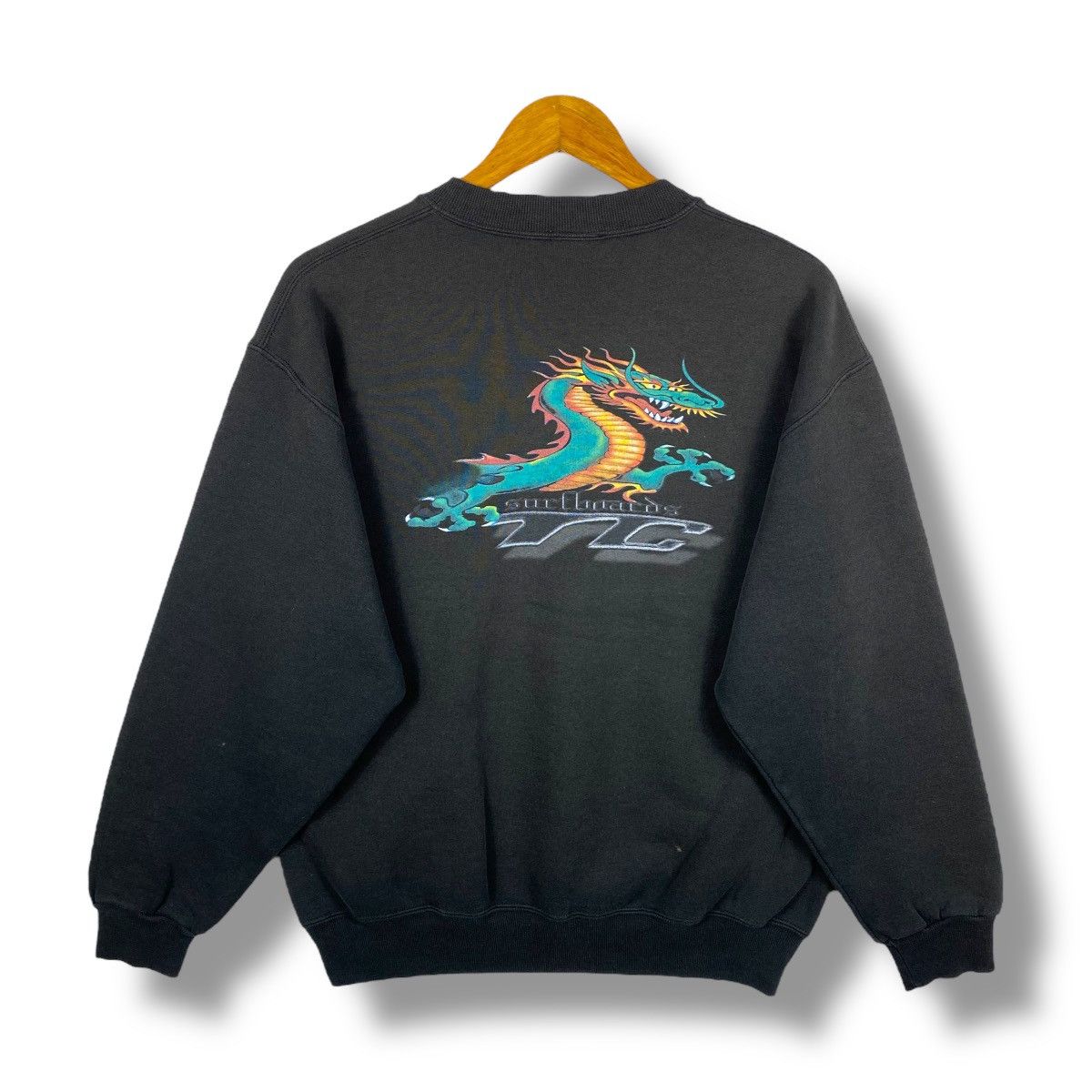 Vintage Vintage 90's T&C SURFBOARDS Dragon Graphic Crewneck Size US L / EU 52-54 / 3 - 1 Thumbnail