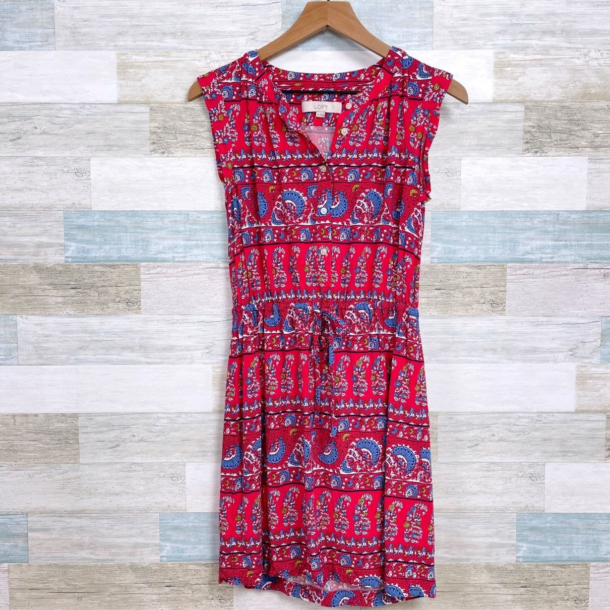 Loft LOFT Sleeveless Cinch Waist Shirt Dress Womens XS Size XS / US 0-2 / IT 36-38 - 1 Thumbnail