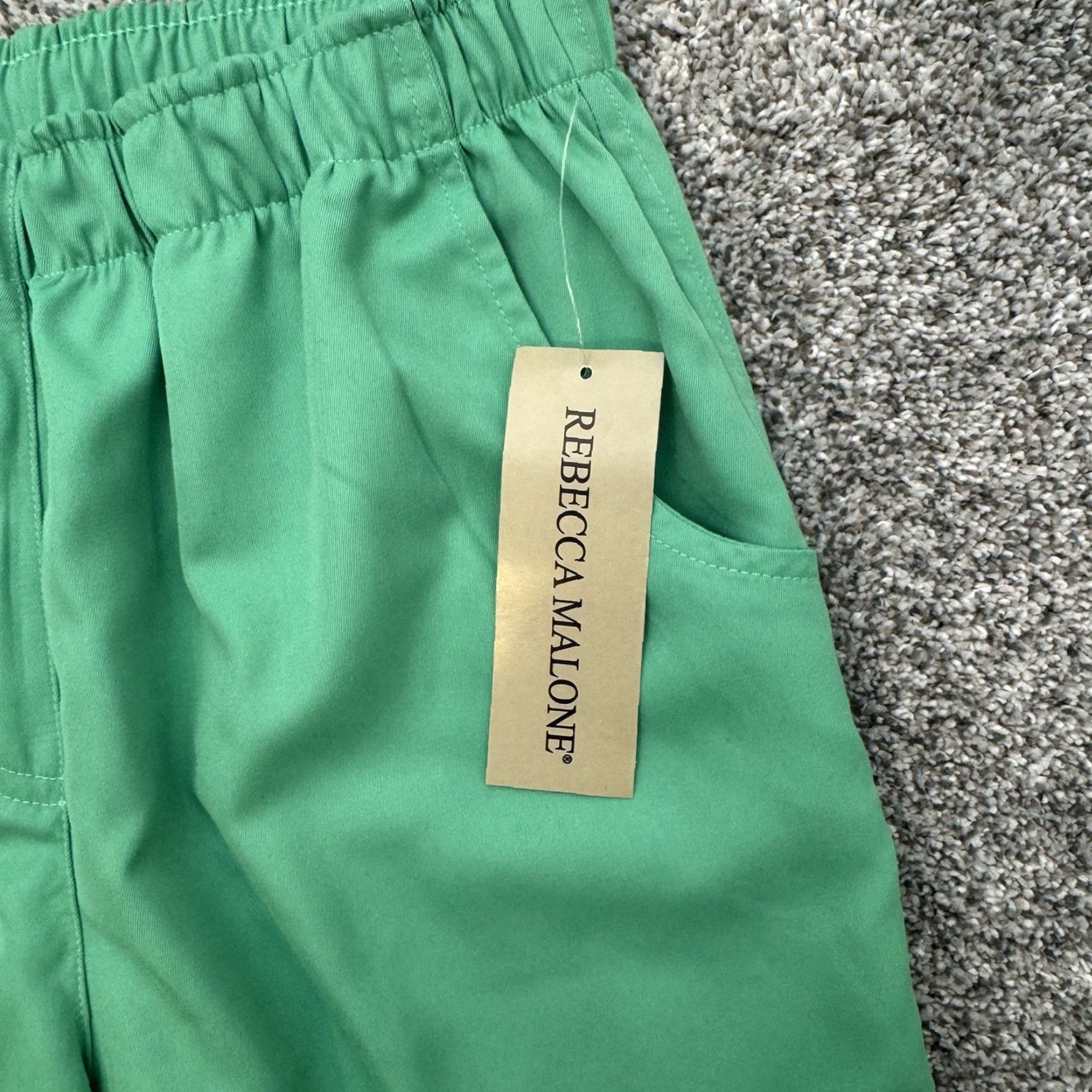 Vintage VINTAGE Rebecca Malone Capri Pants Sea Green Pockets Small Women Capris Beac h Comfy Grandmacore New Size 28" / US 6 / IT 42 - 3 Thumbnail