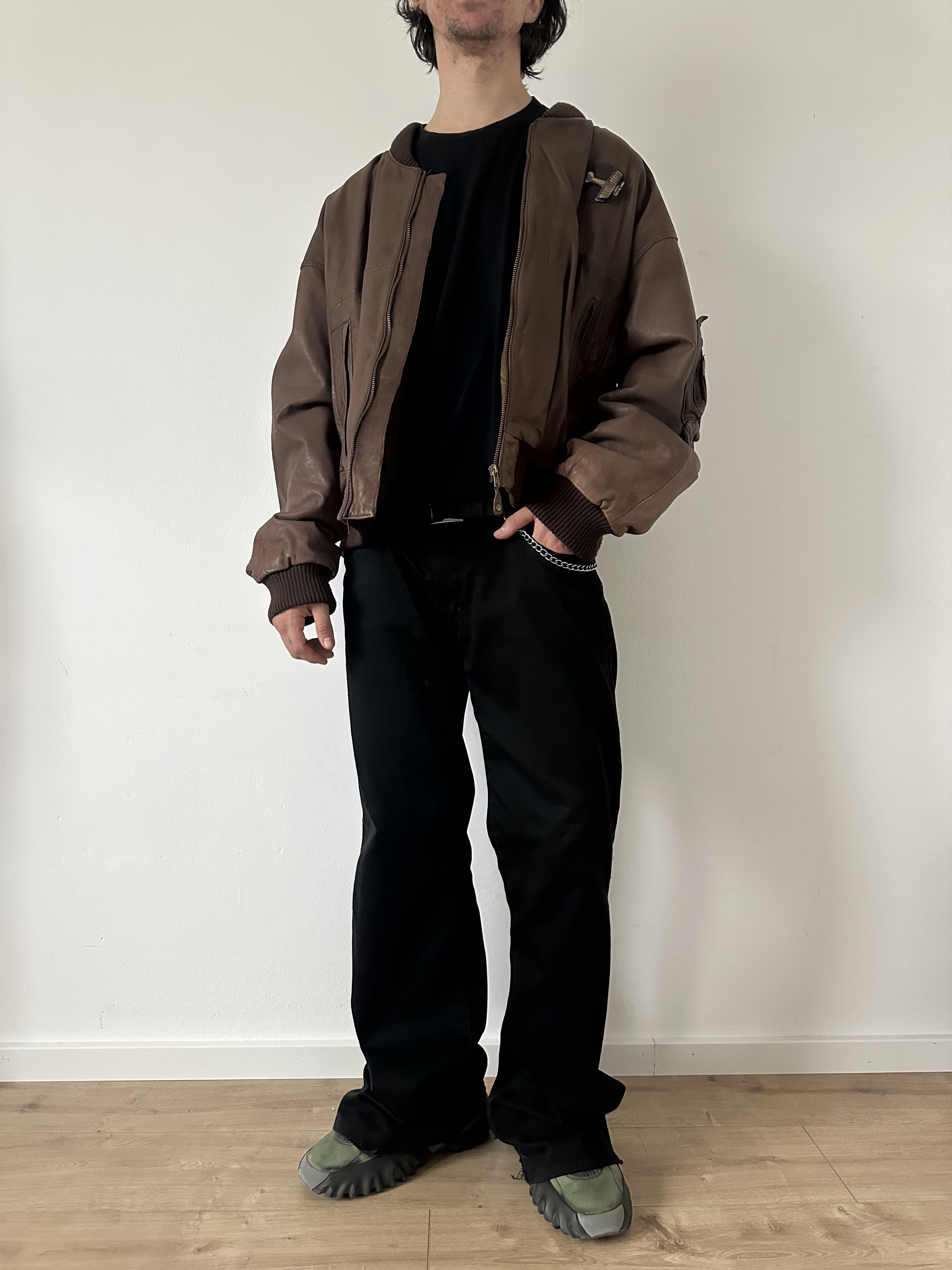 Genuine Leather Genuine leather aviator jacket Size US XL / EU 56 / 4 - 2 Thumbnail