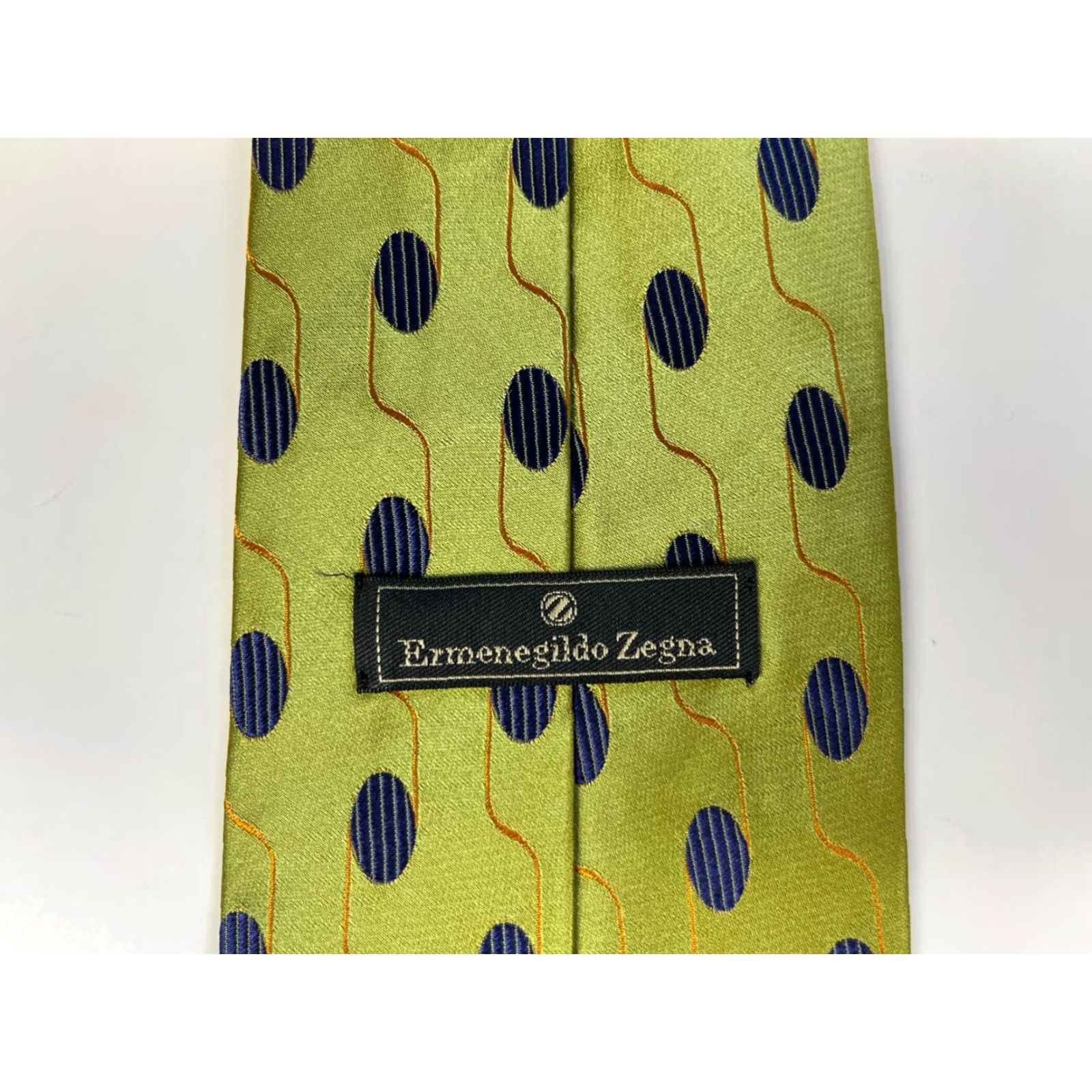 Ermenegildo Zegna VINTAGE Ermenegildo Zegna Tie Geometric Mens Silk Made in Italy Green 57.75" 3.75" Wide Adult Men’s Designer Pattern Geometric 100% Silk Italy Size ONE SIZE - 7 Thumbnail