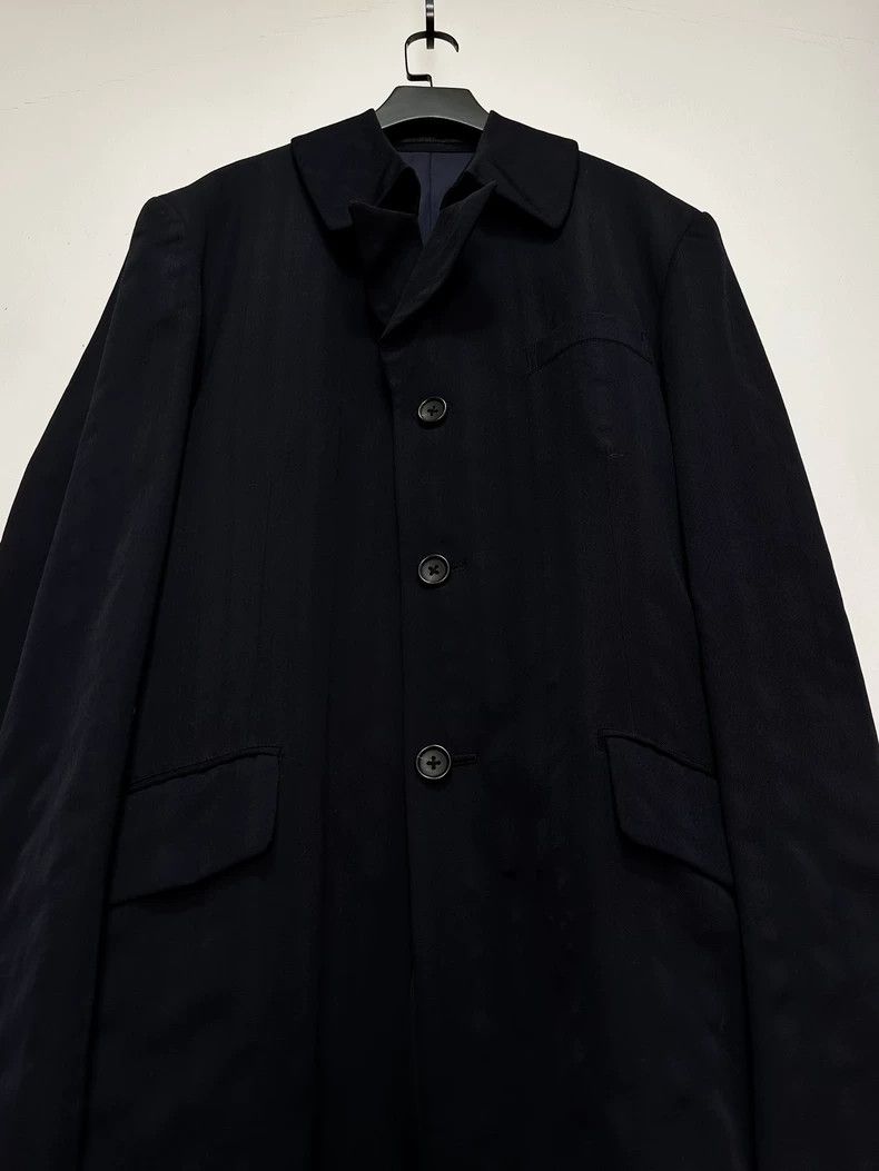 Yohji Yamamoto 93aw striped shape-collar jacket 2505-Nextar