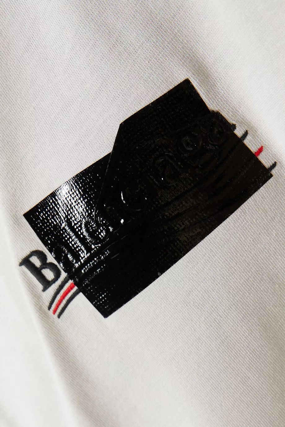 Balenciaga o1la1rc1a0924 Small Fit Tubular Gaffer T-Shirt Ecru/Black Size US S / EU 44-46 / 1 - 5 Thumbnail