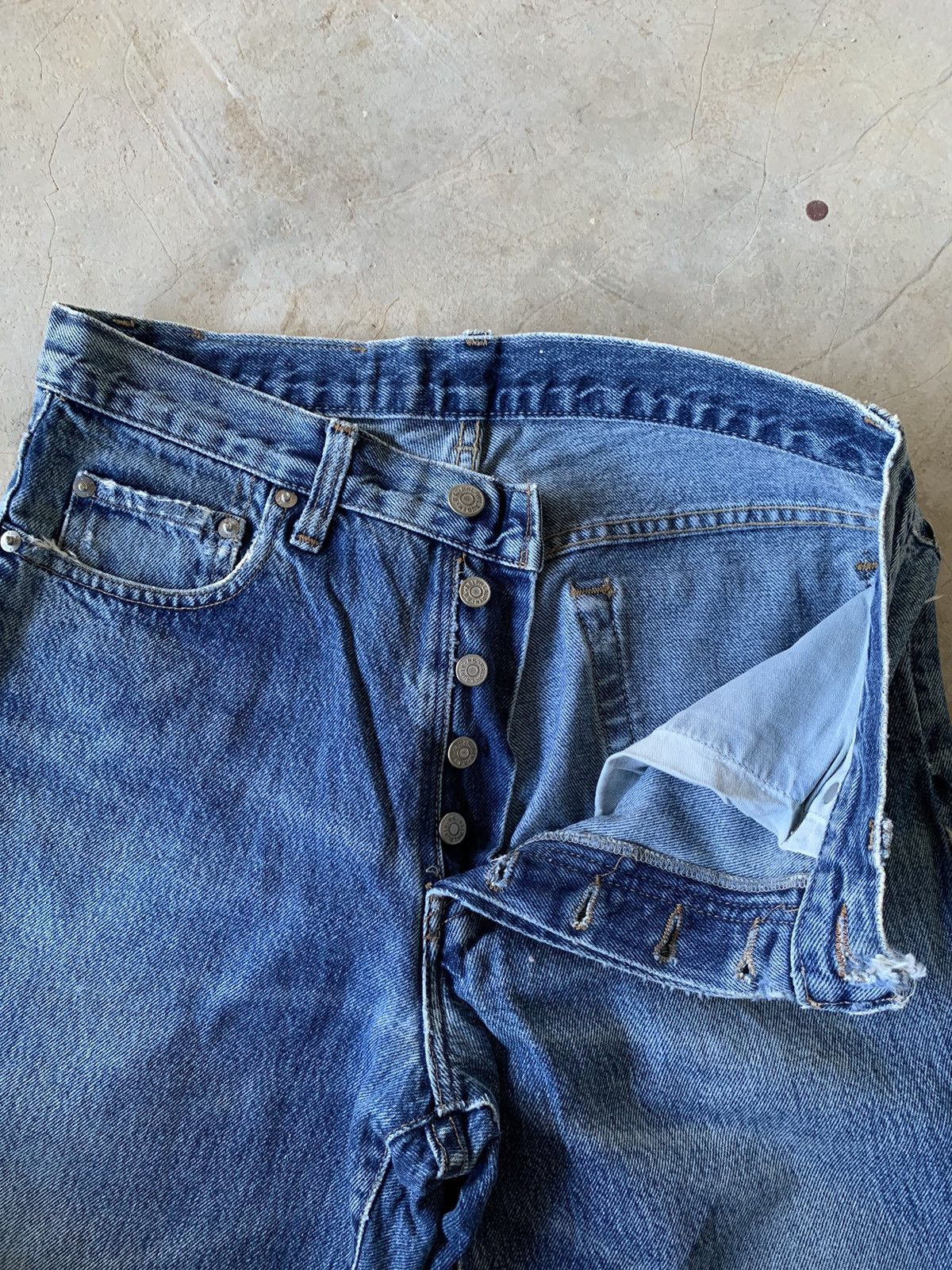 RRL Ralph Lauren Vintage Double RRL Ralph Lauren Made In Usa Distressed Denim Size US 30 / EU 46 - 14 Thumbnail