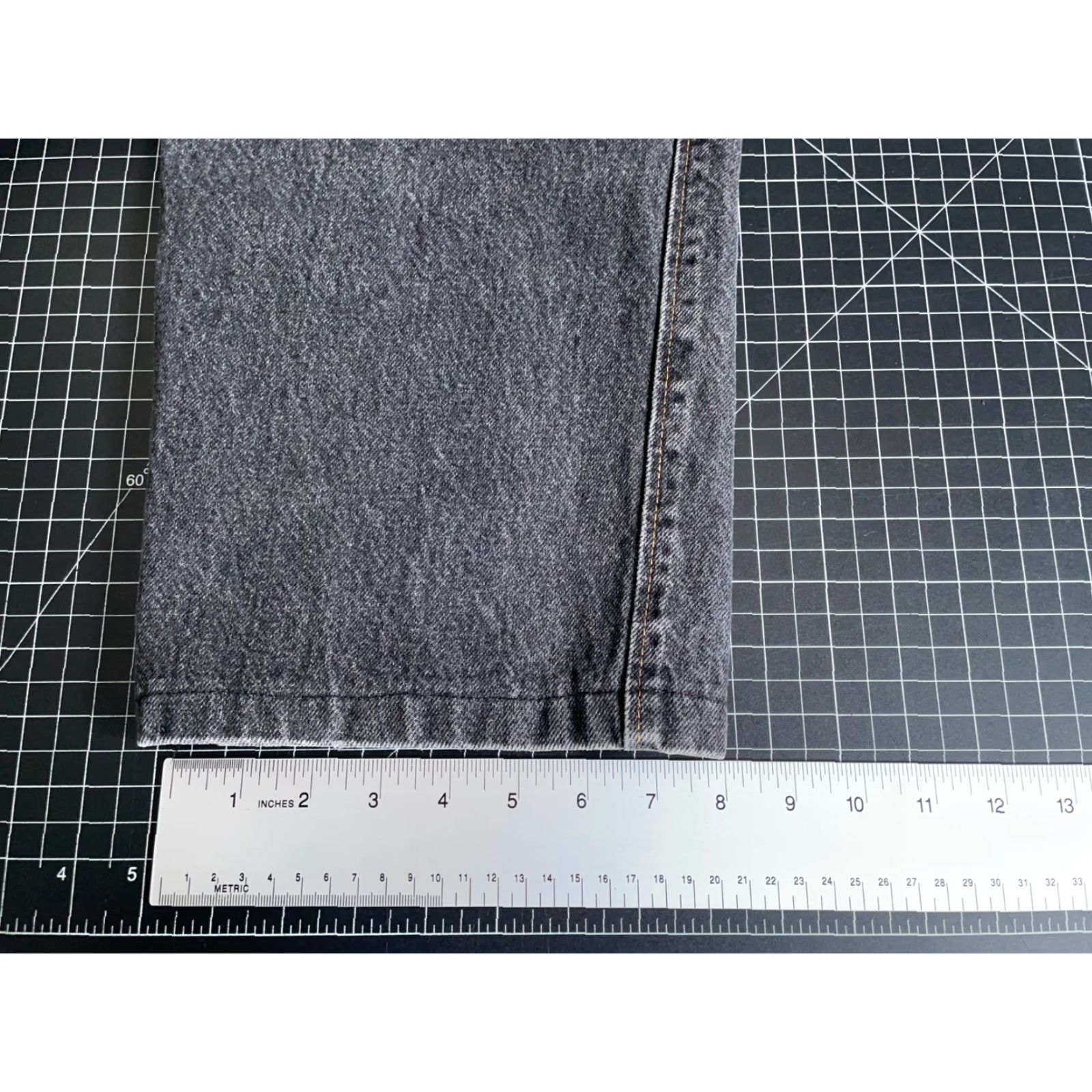 Denime VINTAGE FHE Jeans Men Baggy Fit 40 x 26 Black Denim German Made Dual Zipper 5-Pocket Hip Hop Baggy Mens Jeans Size US 40 / EU 56 - 7 Thumbnail