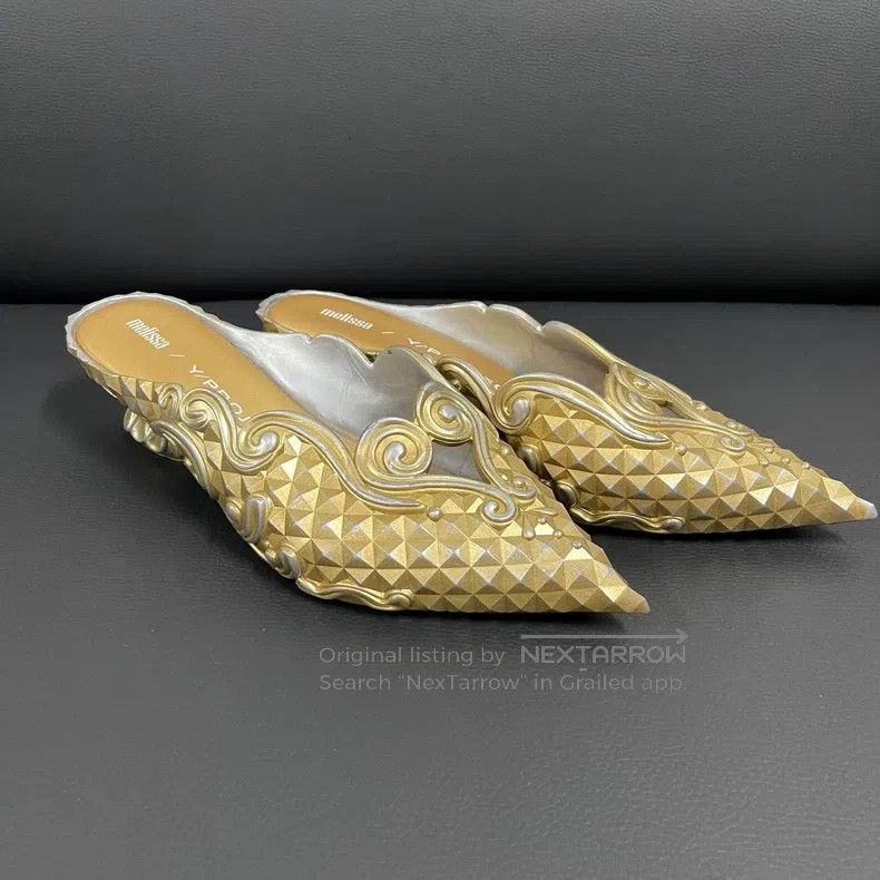 Y/Project Y/Project 39 Golden crystal pointed shoes Size US 8.5 / IT 38.5 - 3 Thumbnail