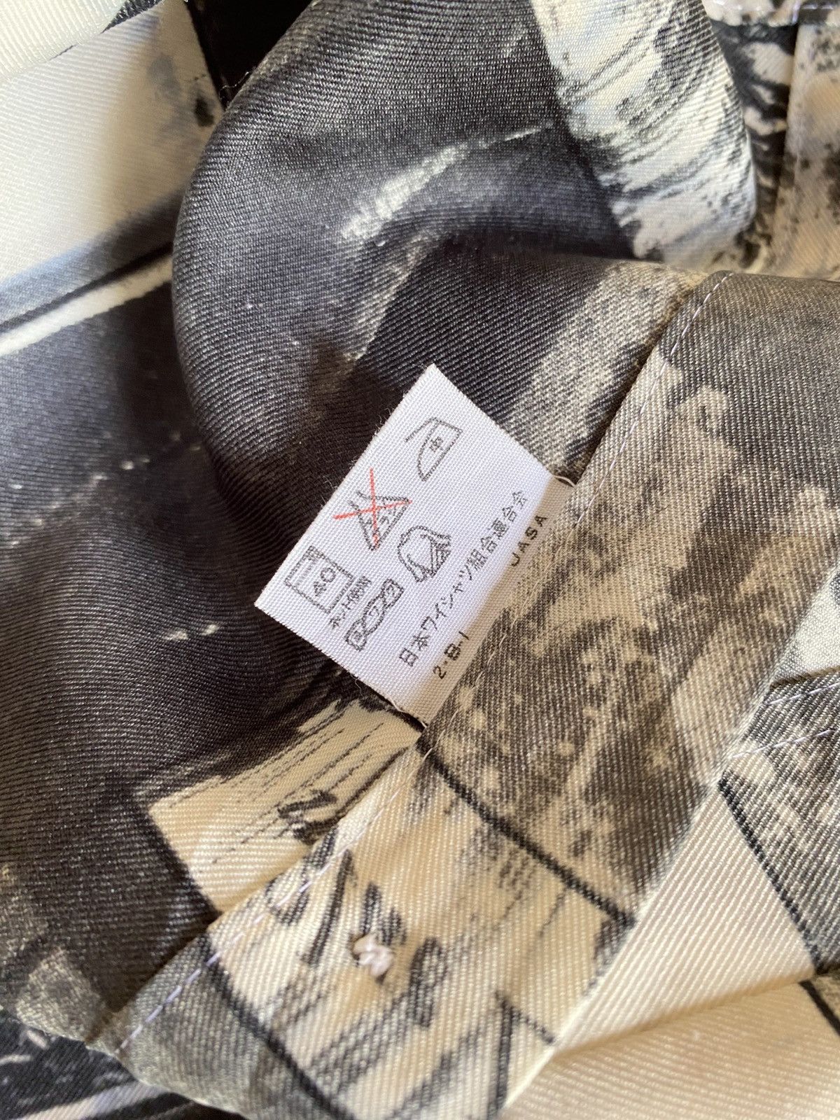 Designer × Japanese Brand ECONOMY BRAND Abstract Print Mandarin Shirt Size US M / EU 48-50 / 2 - 7 Thumbnail