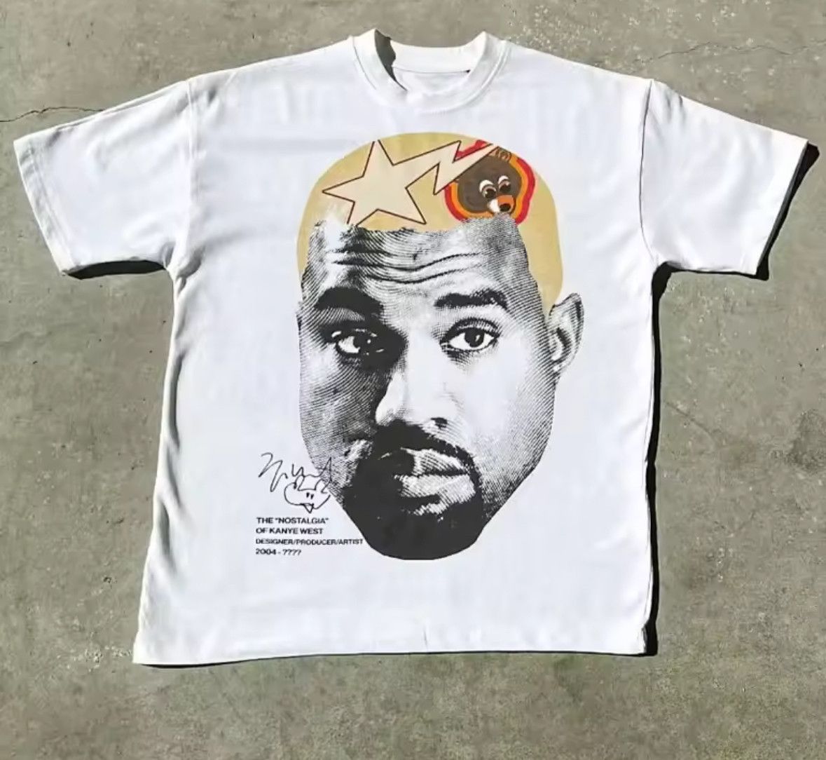 Other Vintage America Rapper Kanye Portrait Graphic White T-Shirt Size US S / EU 44-46 / 1 - 1 Thumbnail