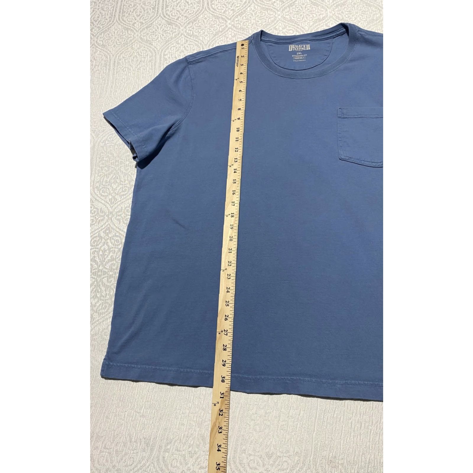 Duluth Trading Company Duluth Trading Co T-Shirt Mens 2XL Blue Short Sleeve Crew Neck Pocket Longtail T Regular Fit Tee Size US XXL / EU 58 / 5 - 4 Thumbnail