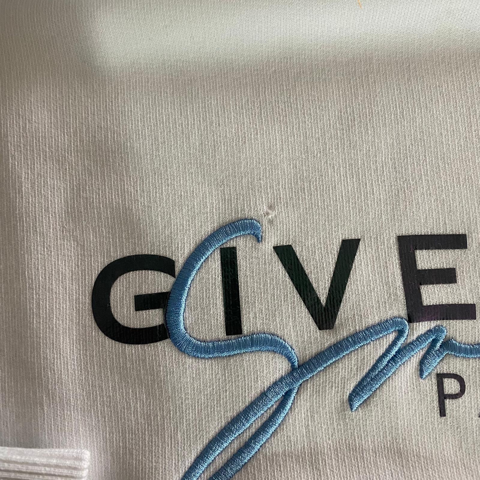 Givenchy White Embroidered Signature Logo Hoodie Size XS / US 0-2 / IT 36-38 - 5 Thumbnail
