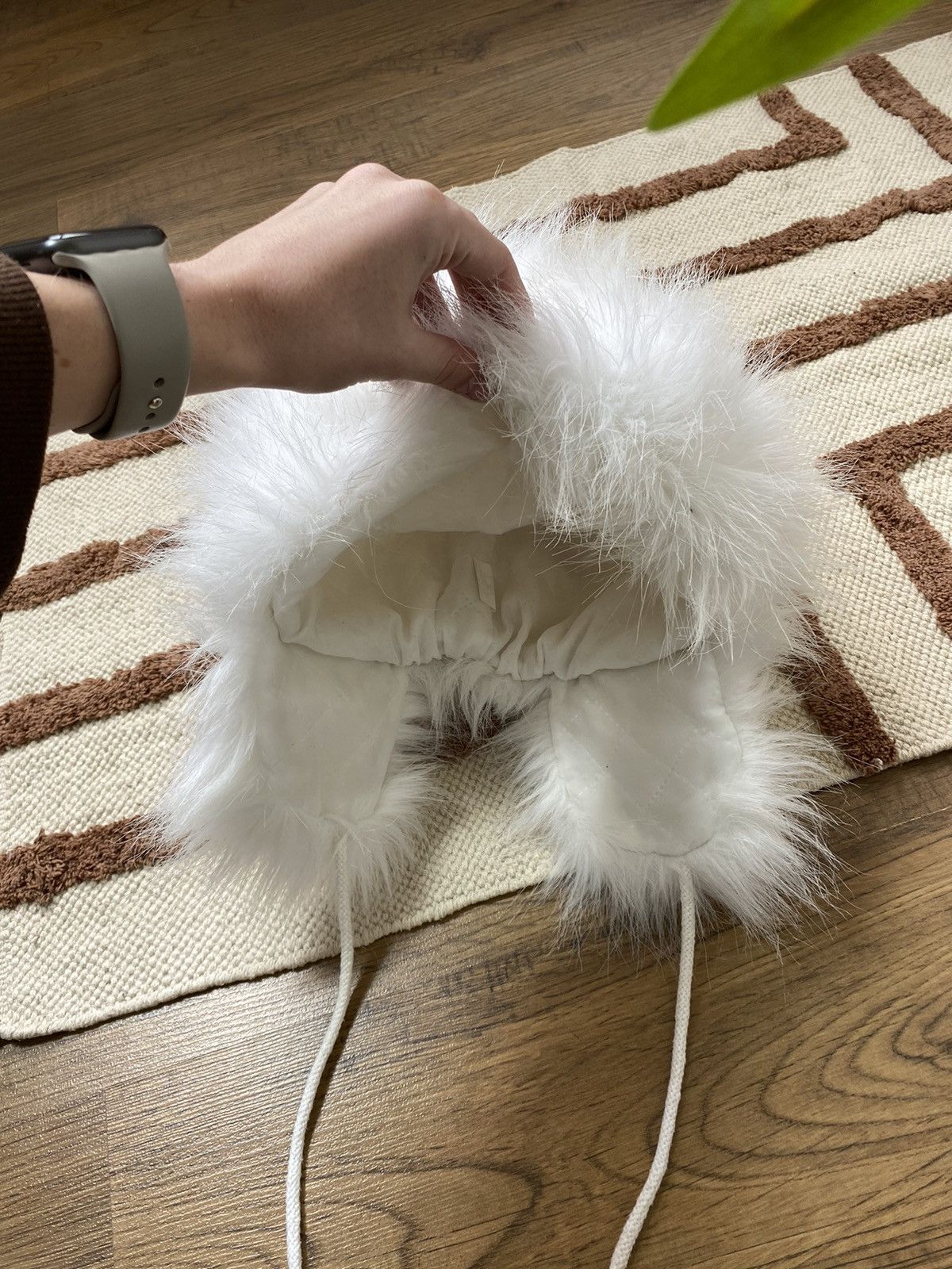 Vintage CUTE Y2K FLUFFY FUR MOHAIR USHANKA VOLUME AVIATOR HAT Size ONE SIZE - 5 Thumbnail