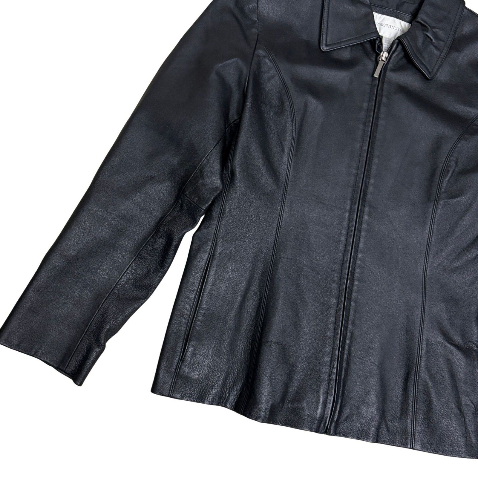 Other WORTHINGTON Leather Coat Y2K Lined Business Jacket Medium Size M / US 6-8 / IT 42-44 - 6 Thumbnail