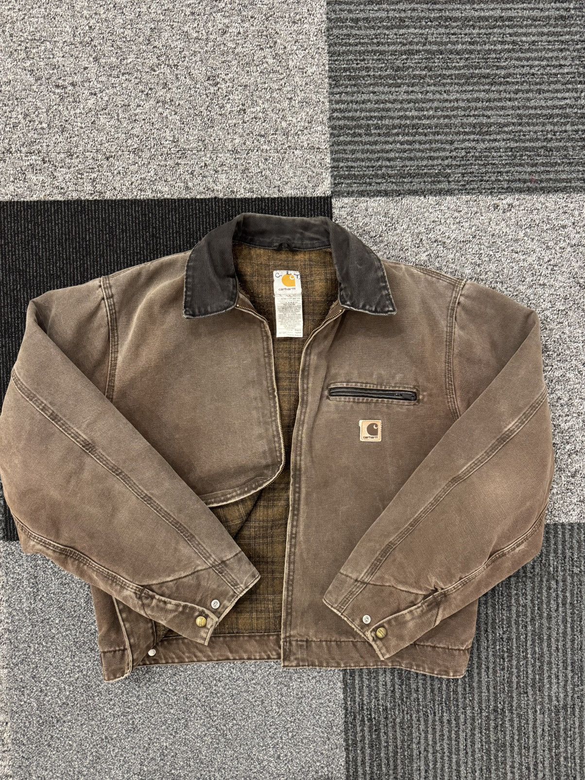 Carhartt Carhartt Detroit Jacket J97 CHT usa vintage og workwear Size US L / EU 52-54 / 3 - 1 Thumbnail