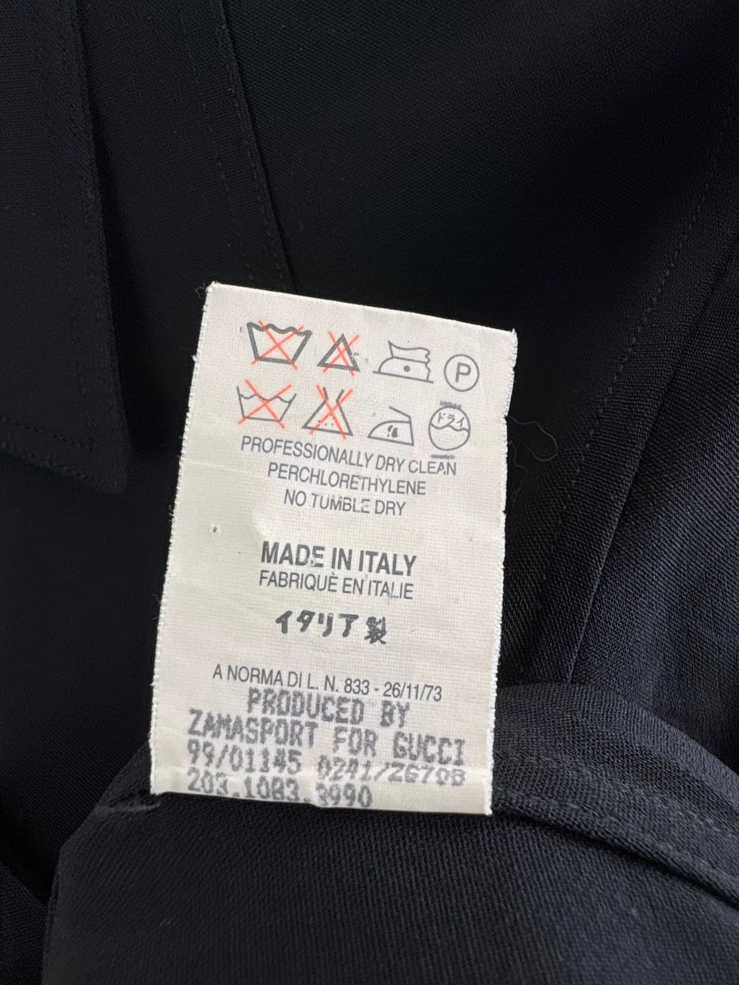 Gucci GUCCI Black Wool Shirt Jacket K1 Size US XXS / EU 40 - 4 Thumbnail