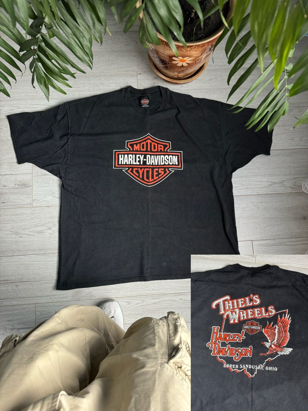 Harley Davidson × Vintage Vintage Harley Davidson Oversized T-Shirt 1998 USA Ohio Size US XXL / EU 58 / 5 - 1 Thumbnail