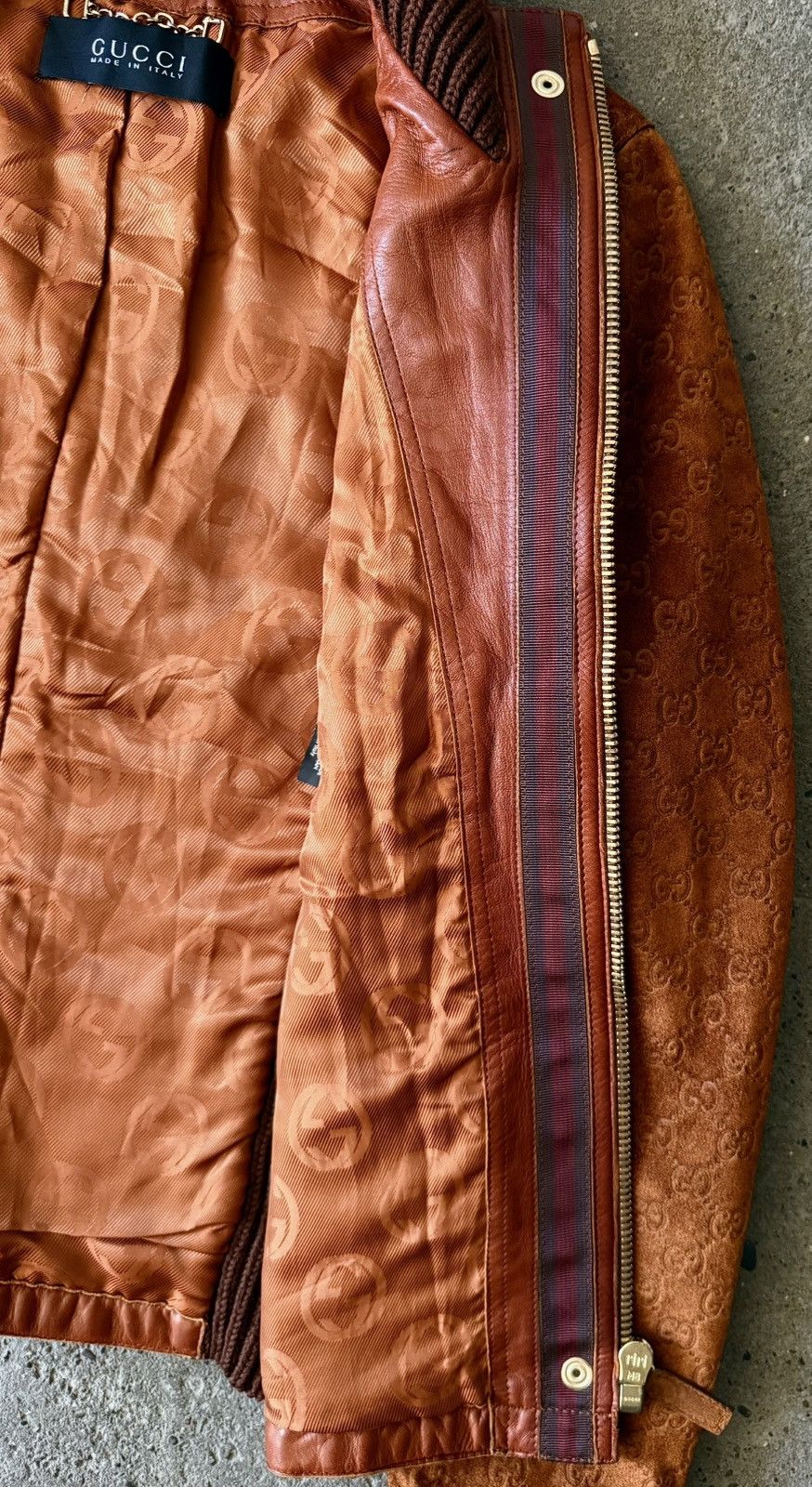 Gucci × Tom Ford Archive Gucci - Tom Ford Suede / Knit - Monogram Jacket Size S / US 4 / IT 40 - 14 Thumbnail