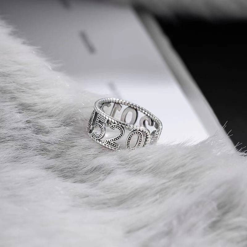 VIBE Open Roman Numeral Index Finger Ring Size ONE SIZE - 4 Thumbnail