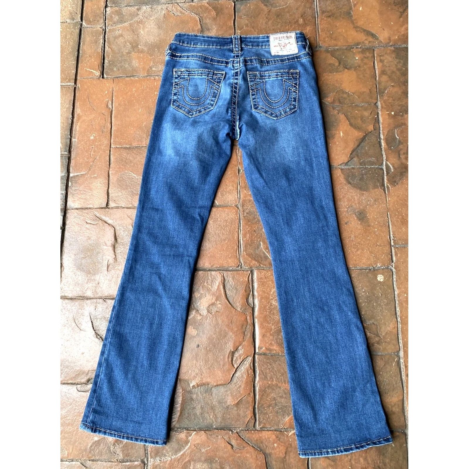 True Religion True Religion Becca Bootcut Jeans Women 27x30.5 Blue Mid Rise Stitch Size 27" / US 4 / IT 40 - 3 Thumbnail