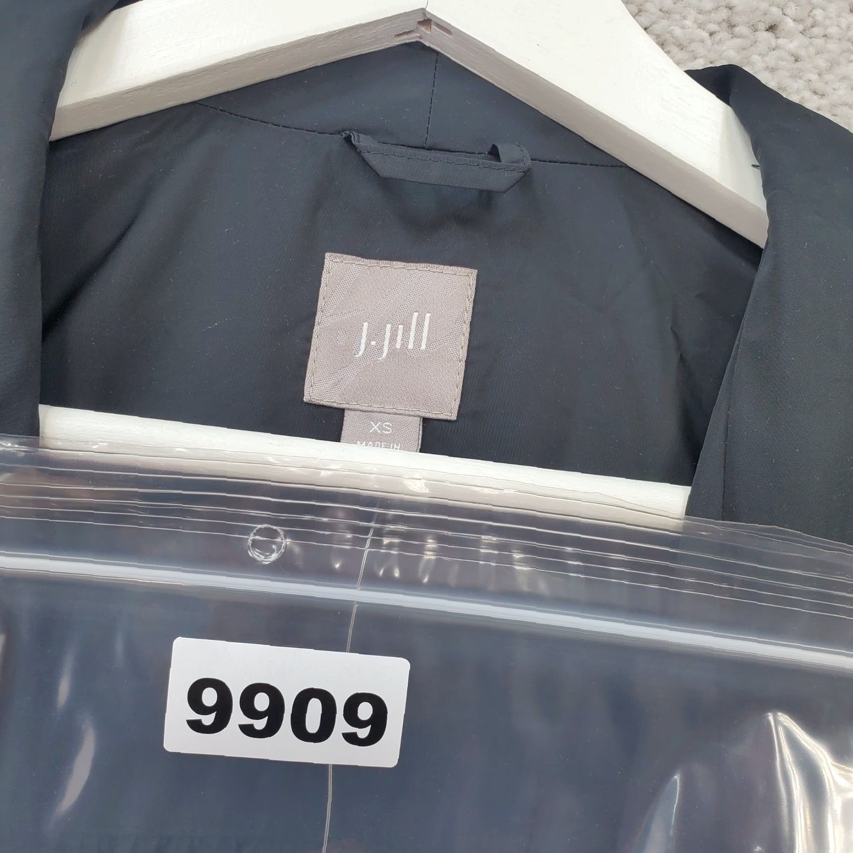 J. Jill J. Jill Water Repellent Raincoat Trench Coat Womens XS Black Lightweight Size XS / US 0-2 / IT 36-38 - 8 Thumbnail
