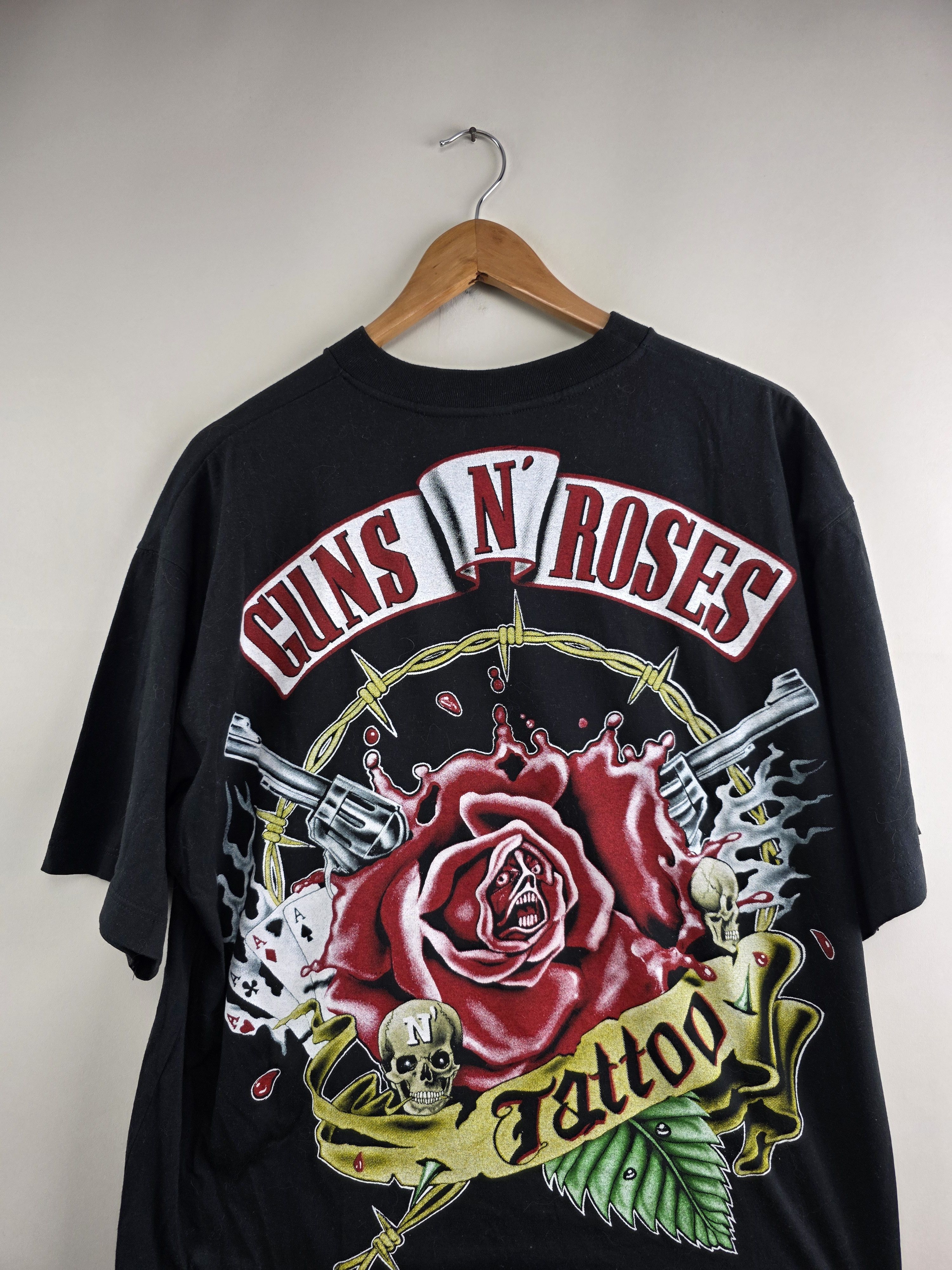 Guns N' Roses 90s Guns N Roses Axl Skeleton Tattoo L 23" 28.5" Size US XL / EU 56 / 4 - 6 Thumbnail
