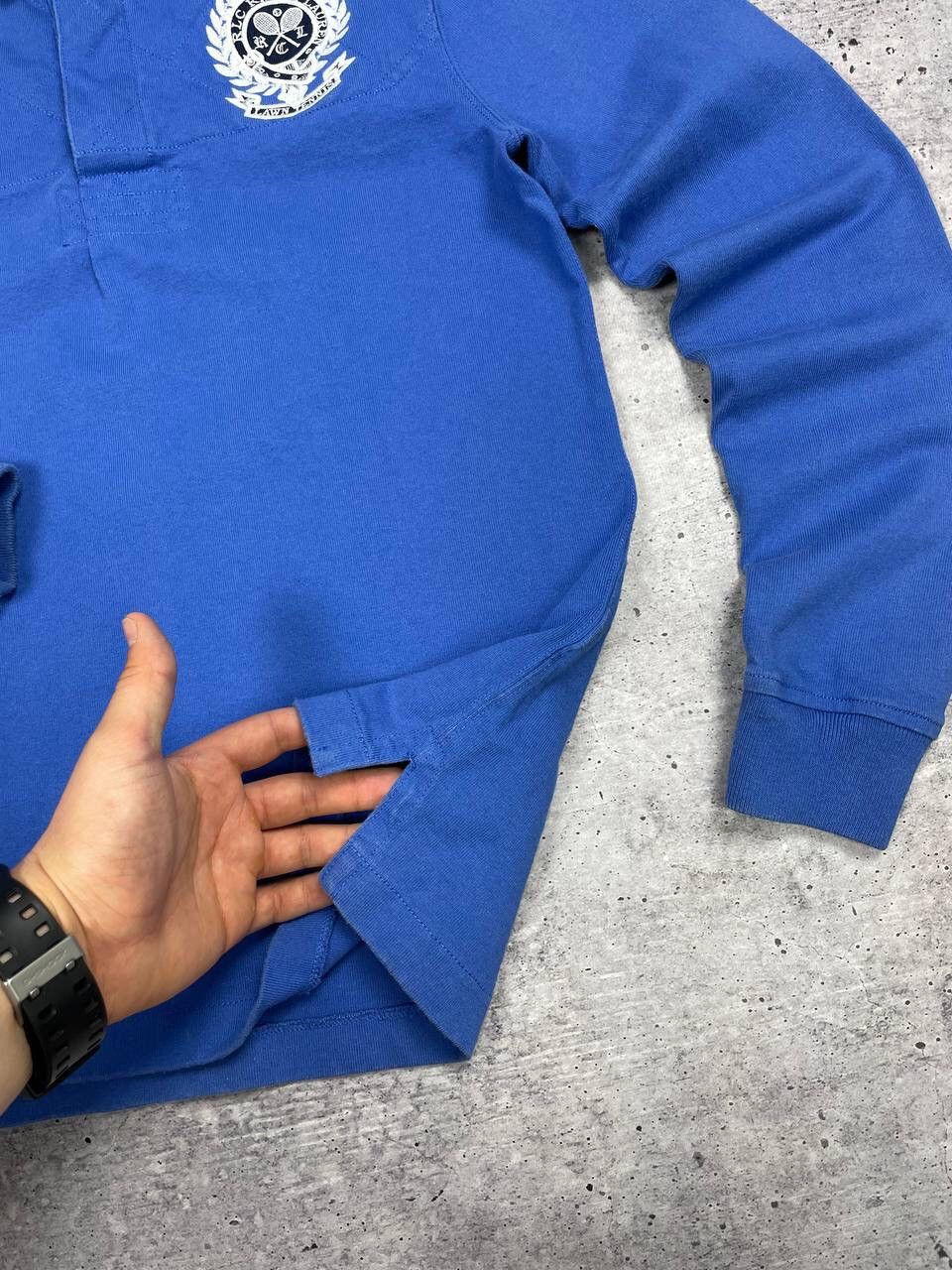 Polo Ralph Lauren × Vintage Vintage Ralph Lauren Blue Big Logo Y2K Longsleeve Sweatshirt Size US S / EU 44-46 / 1 - 7 Thumbnail