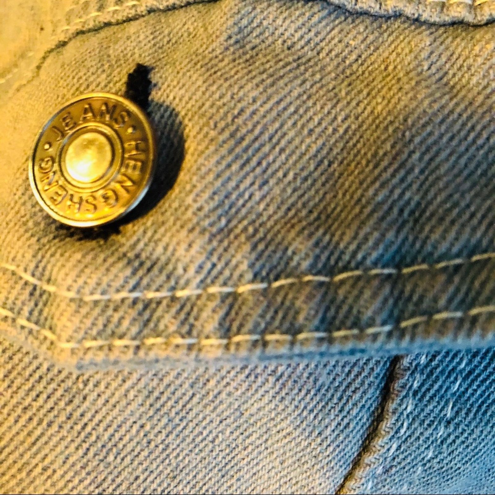 Vintage VINTAGE HENGSHENG Light Soft Blue Denim Button Jean Jacket Size S / US 4 / IT 40 - 7 Thumbnail