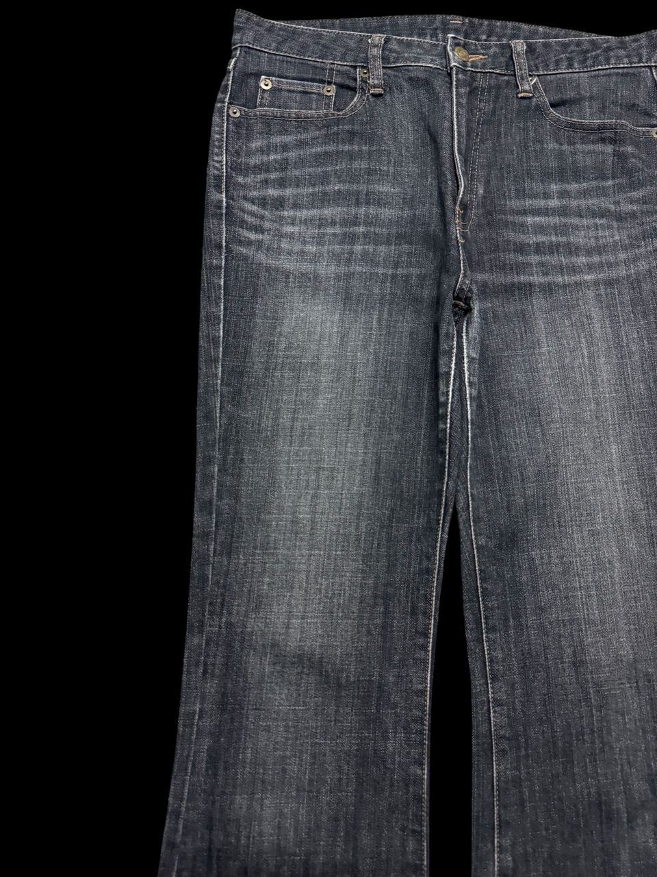 Jun Takahashi 💥Flare💥90s Style Uniqlo Whisker Clawmark Bootcut Dark Jeans Size US 30 / EU 46 - 4 Thumbnail