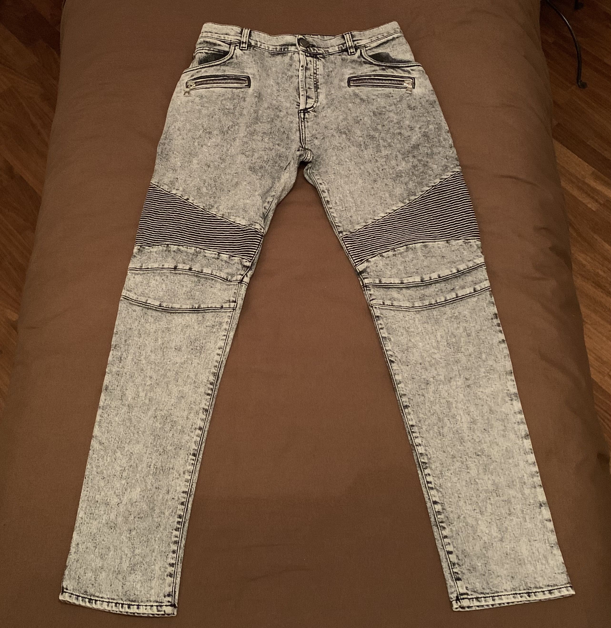 Balmain Balmain Men' s Iconic Biker Jeans (Retail €1,000) Size US 32 / EU 48 - 2 Thumbnail