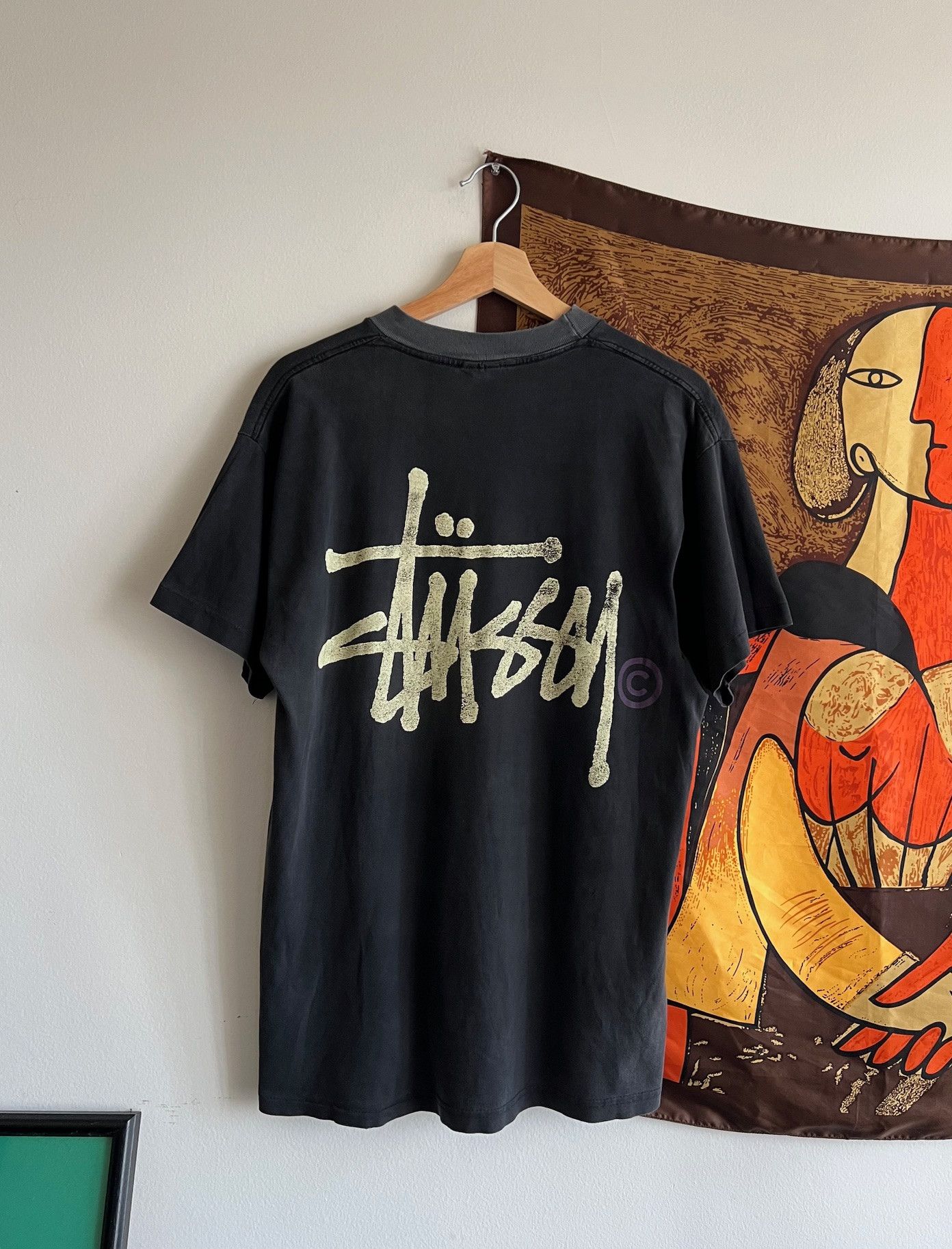 【OLD STUSSY】Stussy Phat S Tee Stussy Stussy Phat S logo Tee Black | Grailed