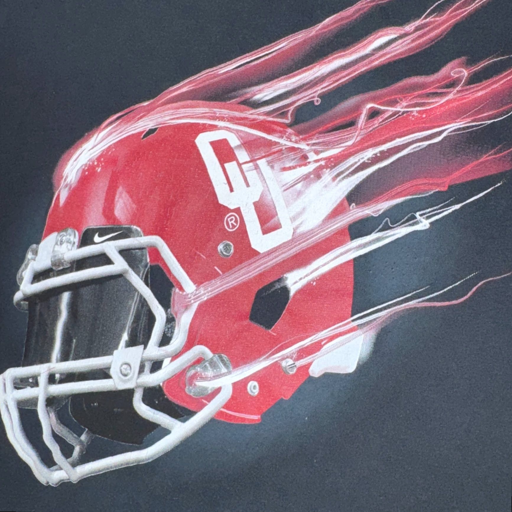 Nike Nike Oklahoma Sooners College Football Helmet Black Tshirt XL Men Short Sleeve Crew Neck Logo University Size US XL / EU 56 / 4 - 2 Thumbnail
