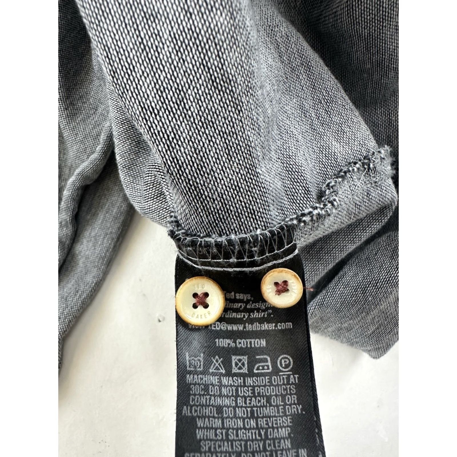 Ted Baker Ted Baker Shirt Mens 7 2XL Gray Button Up London Long Sleeve Size US M / EU 48-50 / 2 - 4 Thumbnail