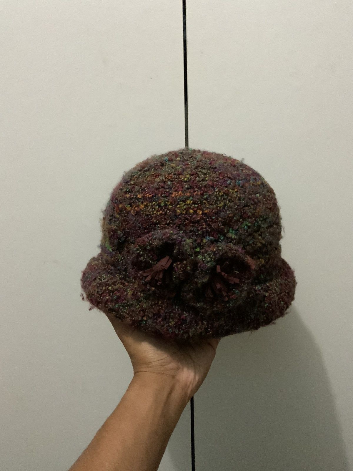 Japanese Brand Femne Rose Fur Maroon Japan Made Bucket Hat Size ONE SIZE - 1 Thumbnail
