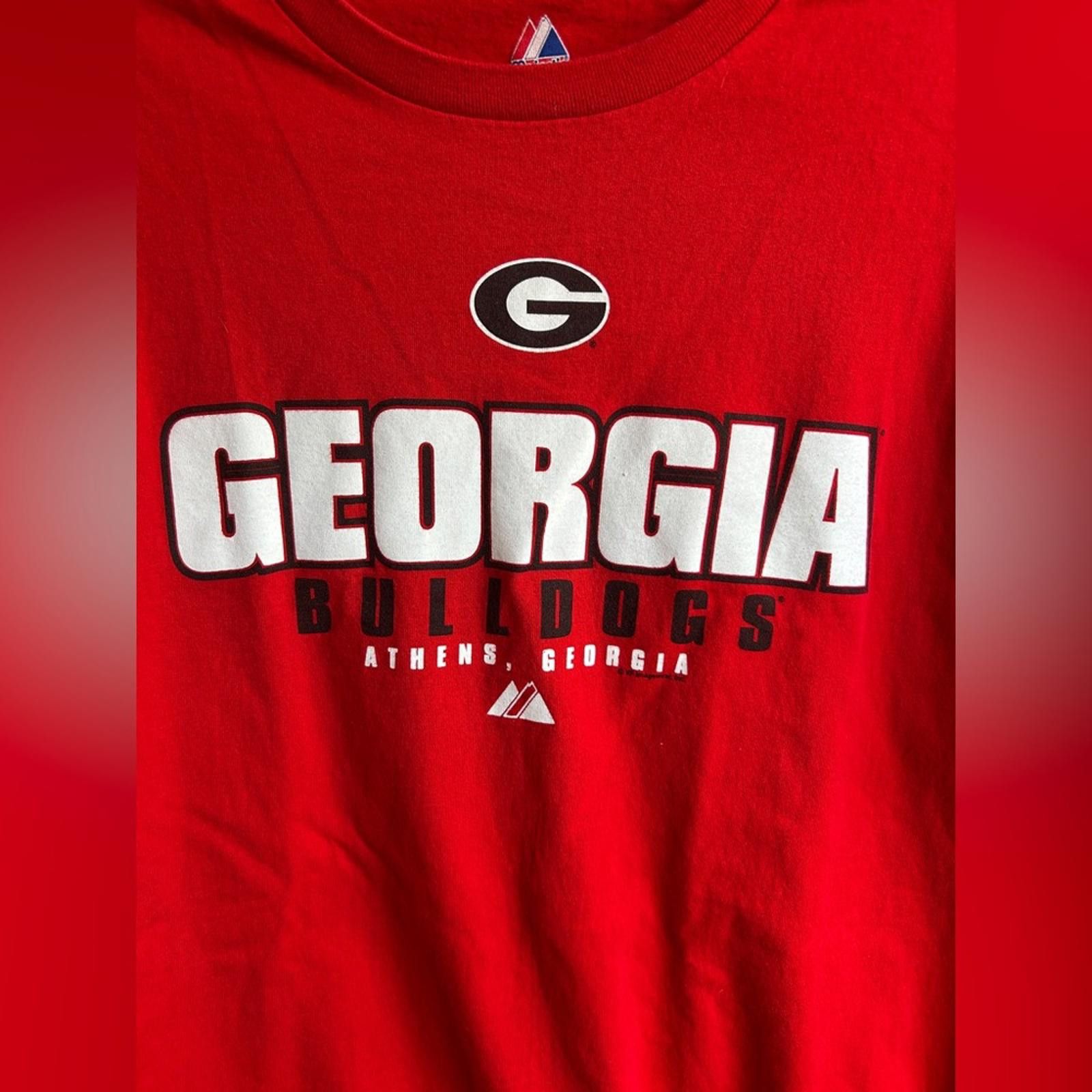 Majestic Majestic Georgia Bulldogs Red Short-Sleeve Tee Size US XL / EU 56 / 4 - 2 Thumbnail